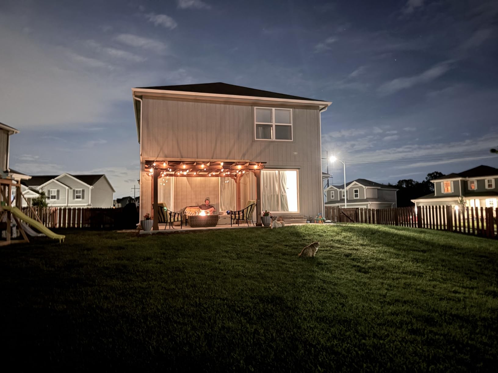 BlueWish 12' x 14' Cedar Wood Patio Pergola with Slatted Trellis Roof, Outdoor Pergola Backyard Gazebo with Solid Structure for Deck Yard Grill Party Garden customer photo 2