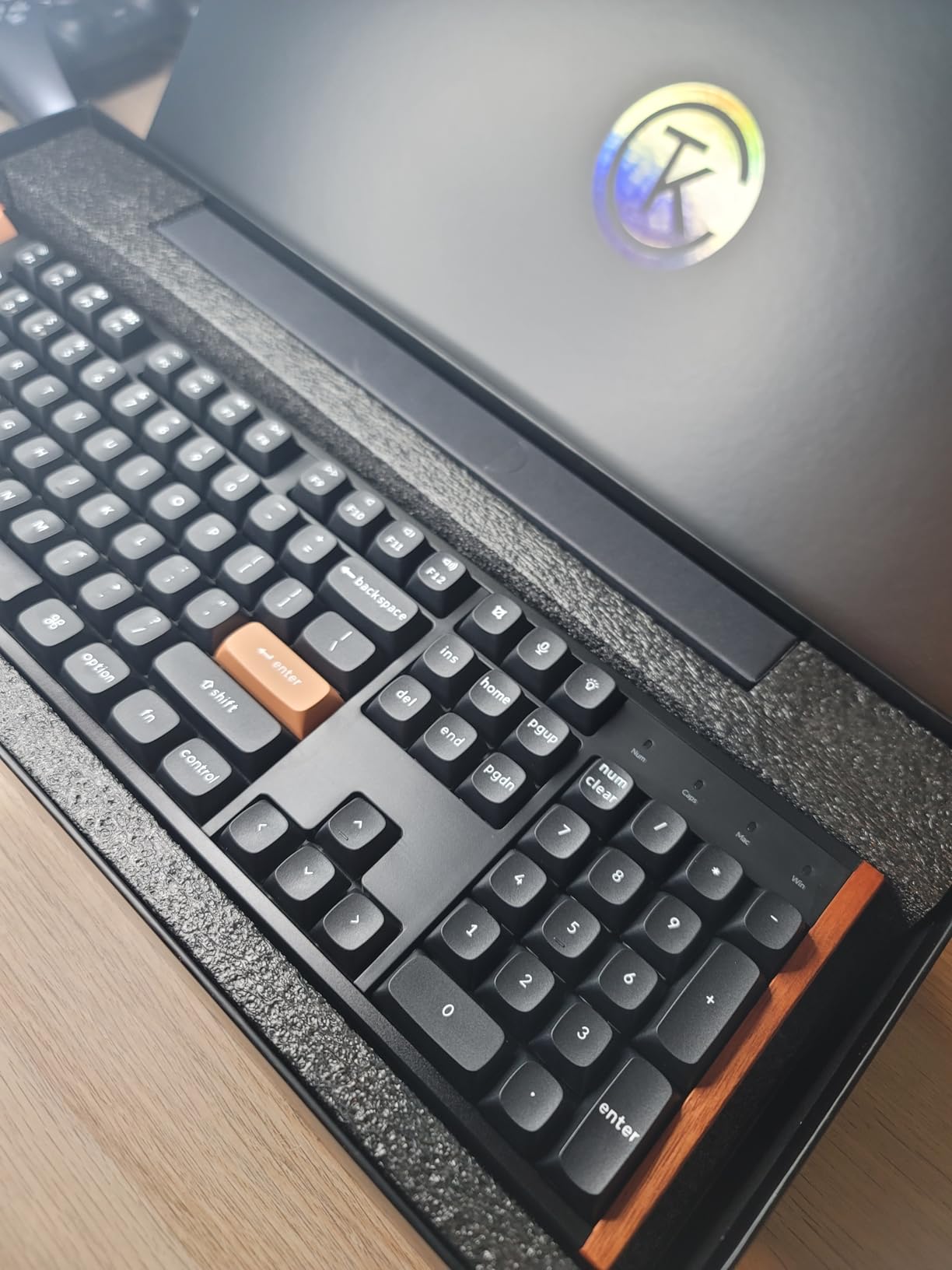 Keychron K10 HE Full-Size Hall Effect Keyboard Wireless, Rapid Trigger | Hot-Swappable Magnetic Switches Adjustable Actuation 2.4 GHz Bluetooth USB-C PBT Keycaps QMK Custom RGB Aluminum Wood Frame customer photo 2