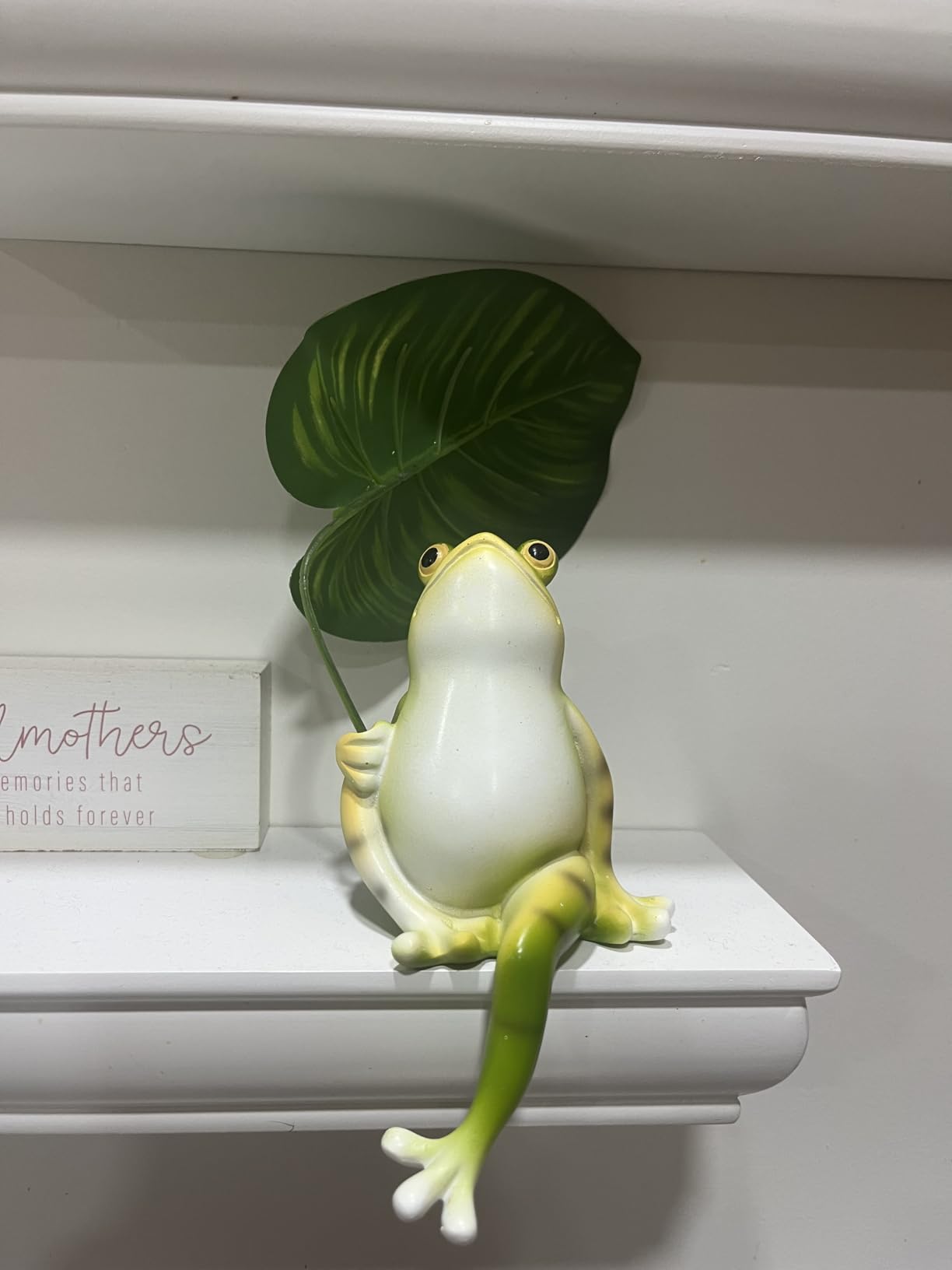 OwMell Umbrella Frog Statue for Garden, Green Frog Figurine, Outdoor Decor | Frog Garden Statue Outdoor Decor, Crafted From High Quality Resin, Mini Size 6 Inches, Ideal Gift For Gardeners customer photo 1