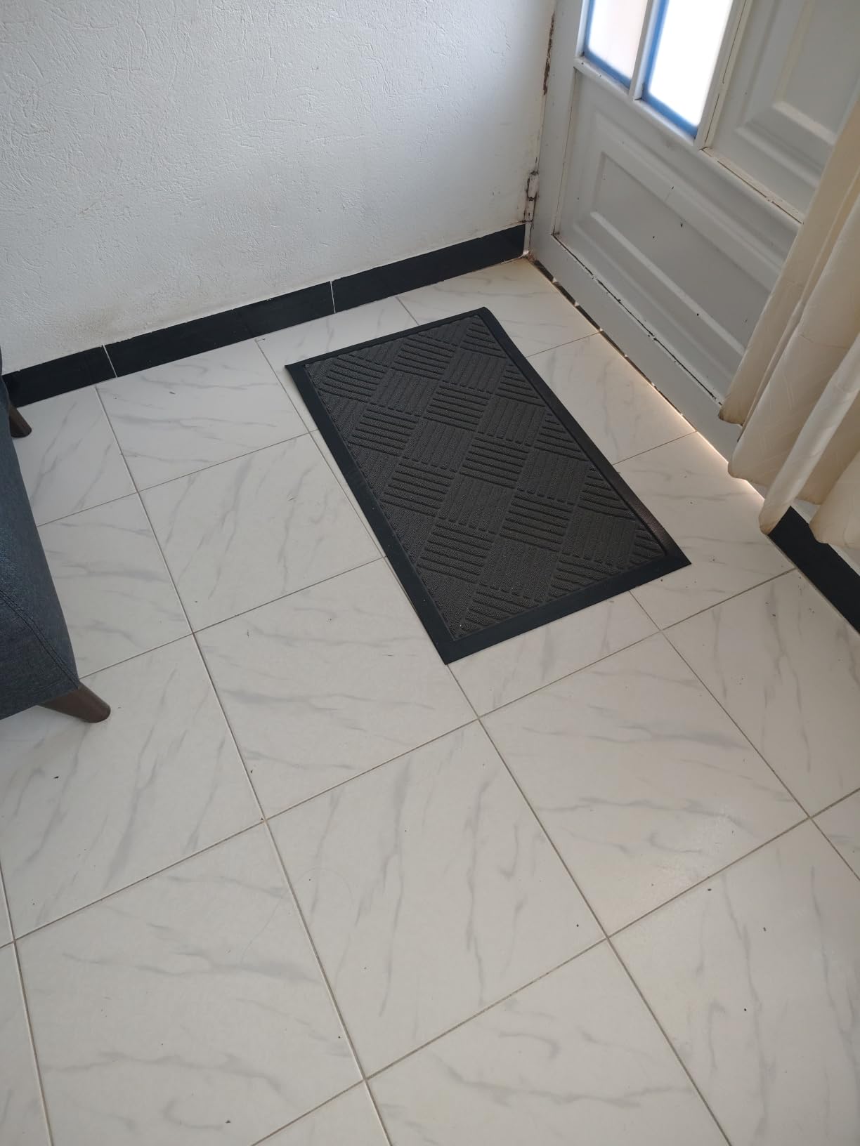 GORILLA GRIP WeatherMAX Door Mat, Indoor Outdoor Use, 29x17, Black Diamond | 100% Waterproof Outdoor Doormat, US Designed, Stain and Fade Resistant, Low Profile Front Door Mat, Easy to Clean Welcome Mat customer photo 1