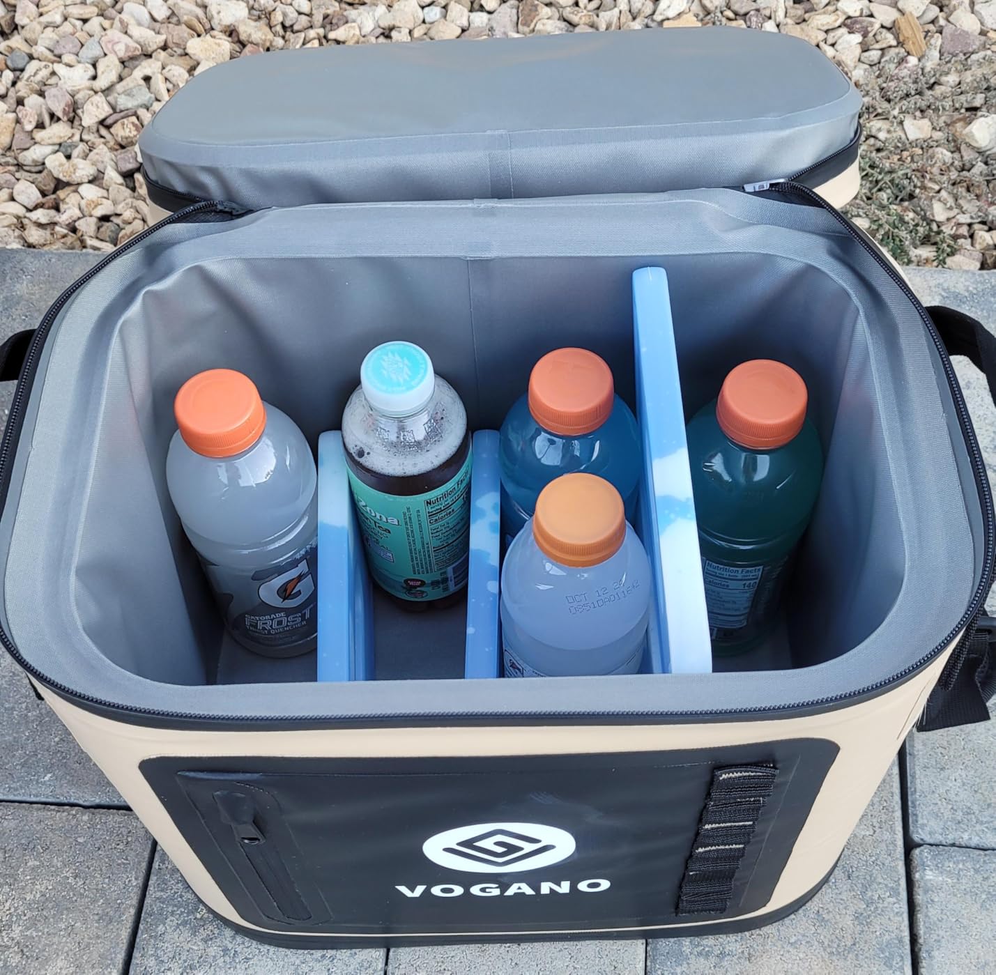 Vogano 40 Can Soft Cooler Bag - Insulated Leak-Proof Large Cooler Bag with Roll-Top Waterproof Seal | Portable Ice Chest for Camping, Beach, Travel, Picnics | 24HR Cold Retention customer photo 1