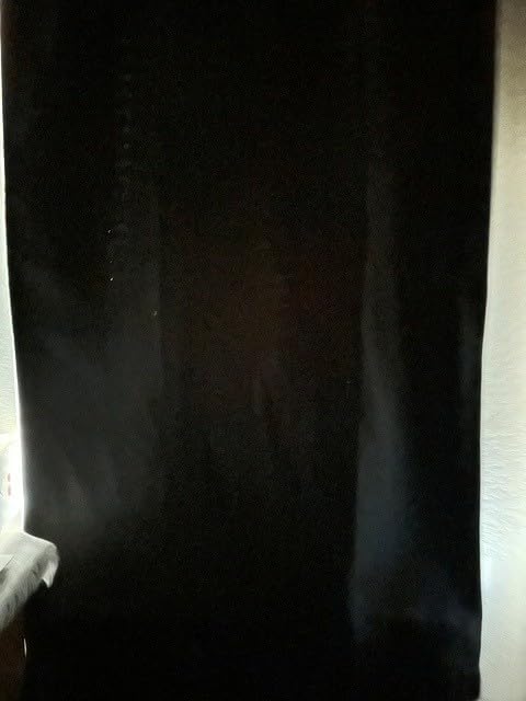 Black Blackout Curtains 84 Inch Length 2 Panels Set Soft Solid Thermal Insulated Room Darkening Curtains for Bedroom Living Room Rod Pocket Drape Black customer photo 2