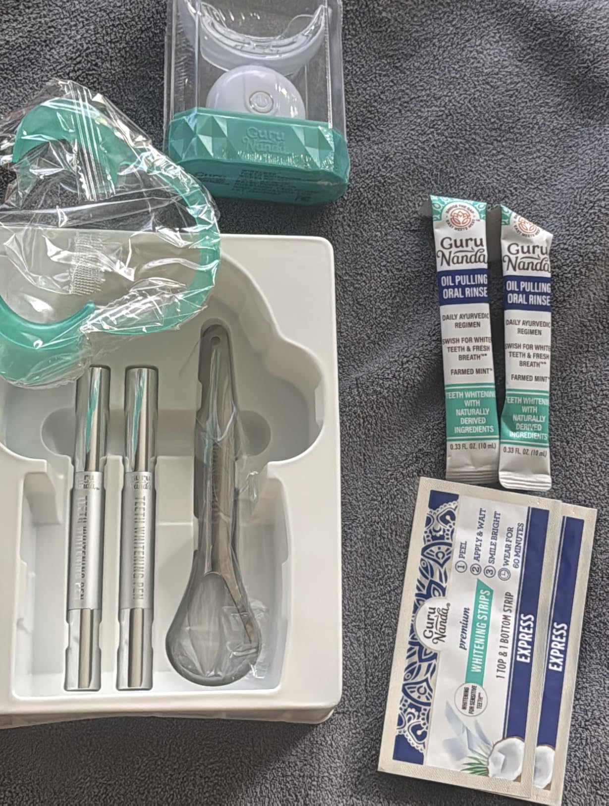 GuruNanda Teeth Whitening Kit, Up to 10 Shades Whitening, 40 Treatments | Wireless Led Accelerator Teeth Whitener | 8% Hydrogen Peroxide Teeth Whitening Gel Pen & Teeth Whitening Strips customer photo 2