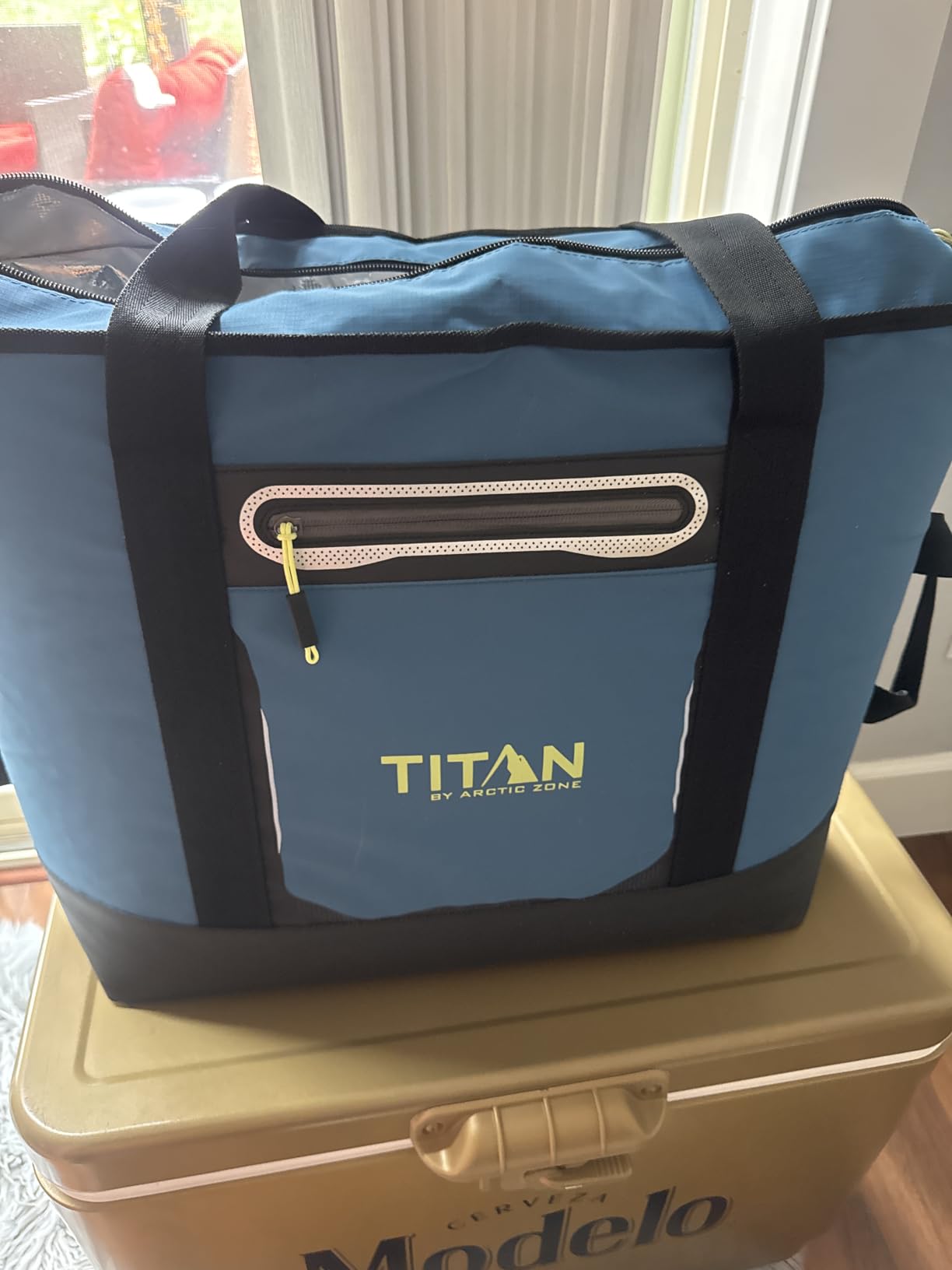 Titan 30 Can Cooler Tote, Keeps Ice Up to 3 Days | Insulated bag, leak proof lining, shoulder straps, water and stain repellent exterior, for camping, road trips, groceries customer photo 1
