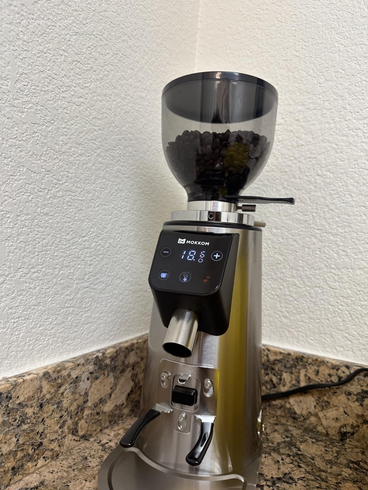 MOKKOM 64mm Flat Burr Coffee Grinder,Espresso Grinder,100 Grind Settings customer photo 1