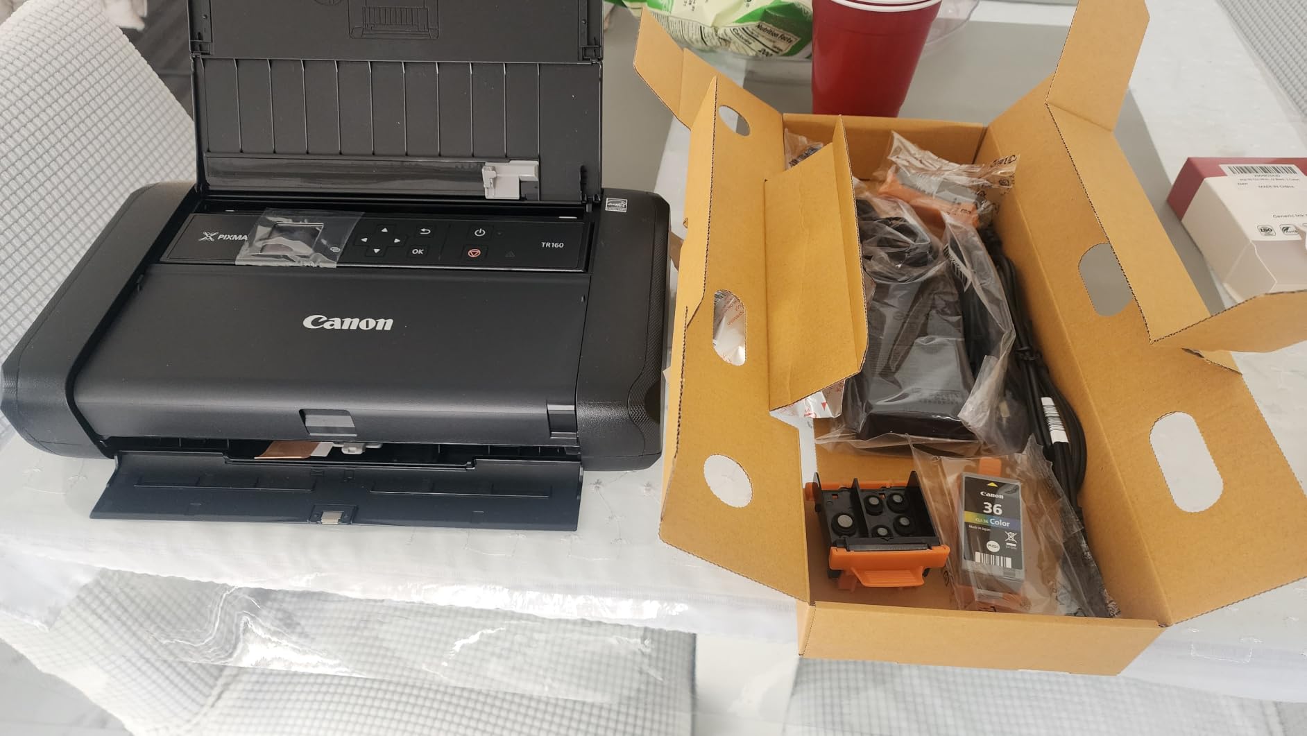 Canon PIXMA TR160 Color Wireless Portable Printer | 50-Sheet Paper Tray & 1.44