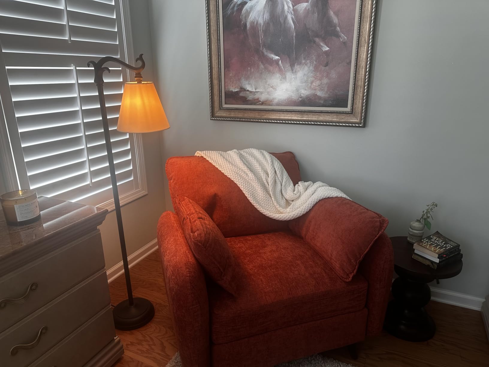 Rexulqo Oversized Accent Chair with All Seats Storage, Comfy Living Room Chairs with 2 Throw Pillow, Upholstered Mid-Century Armchair, 24.5'' Deep Seat, Reading Chair for Bedroom, Office, Chenille, Green customer photo 1