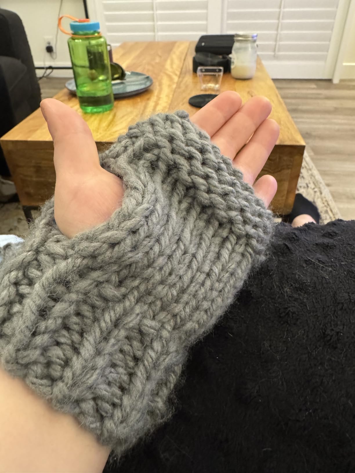 Complete Knitting Kit for Beginners - Learn to Knit Kit with Knitting Accessories Like Thick Beginner Yarn in Gray, Bamboo Needles for Beginners & More - Includes Video Tutorials & Written Guide customer photo 1