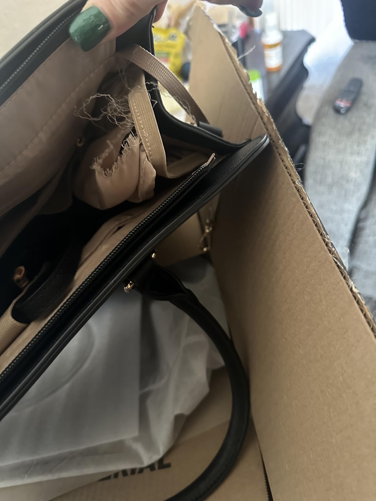 LOVEVOOK Laptop Tote Bag for Women, Leather Work Bag, Waterproof Business Teacher Bag, Large Computer Handbag Purse Briefcase, Office Gifts for Women customer photo 2