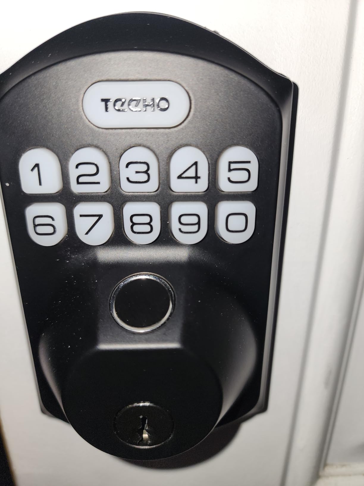 TEEHO TE012W WiFi Smart Lock, Fingerprint Door Lock with Built-in Wi-Fi, Keyless Entry Keypad Smart Deadbolt, App Remote Control, Alexa Compatible, IP55 Waterproof for Front Door - Satin Nickel customer photo 2