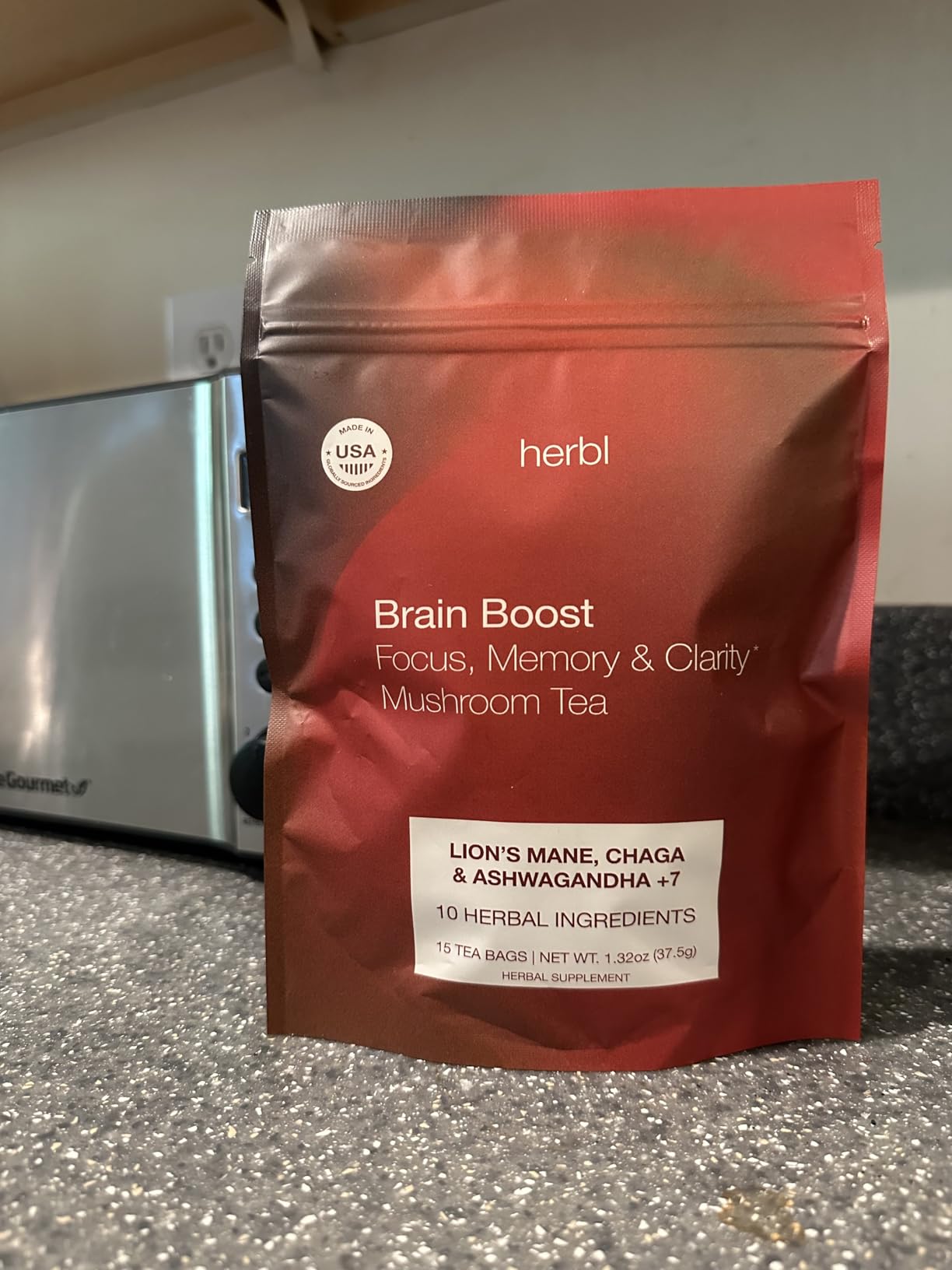 Organic Mushroom Tea with Ashwagandha, Lion's Mane & Chaga for Focus, Memory & Mental Clarity - Brain Boost Tea with Ginkgo Biloba, Gotu Kola & Reishi for Cognitive Support & Mental Sharpness customer photo 2