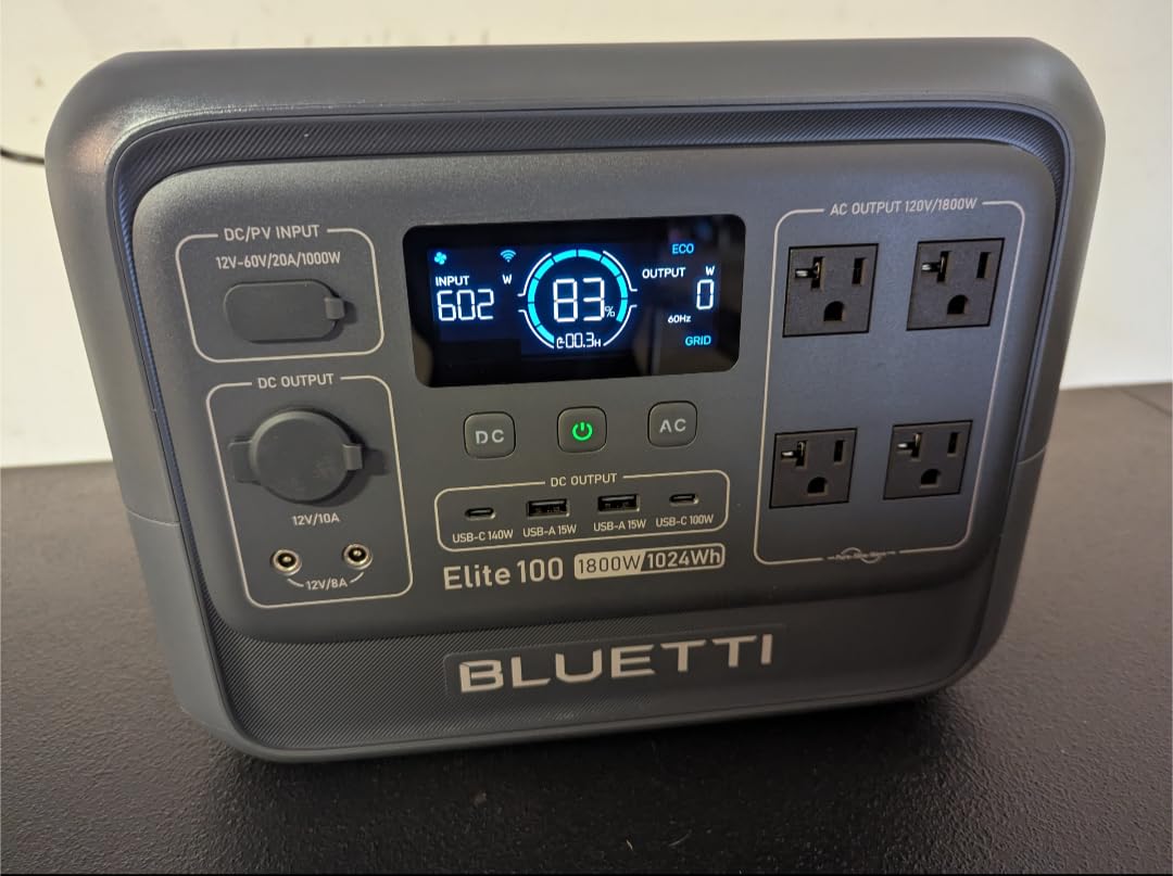BLUETTI Elite 100 V2 Portable Power Station For Camping 1024Wh 1800W, 3600W Surge, 35% Smaller, 70 Min Fast Charging, 10ms UPS, LiFePO4 Battery Solar Generator For Home Backup, Emergency, Outdoor customer photo 2