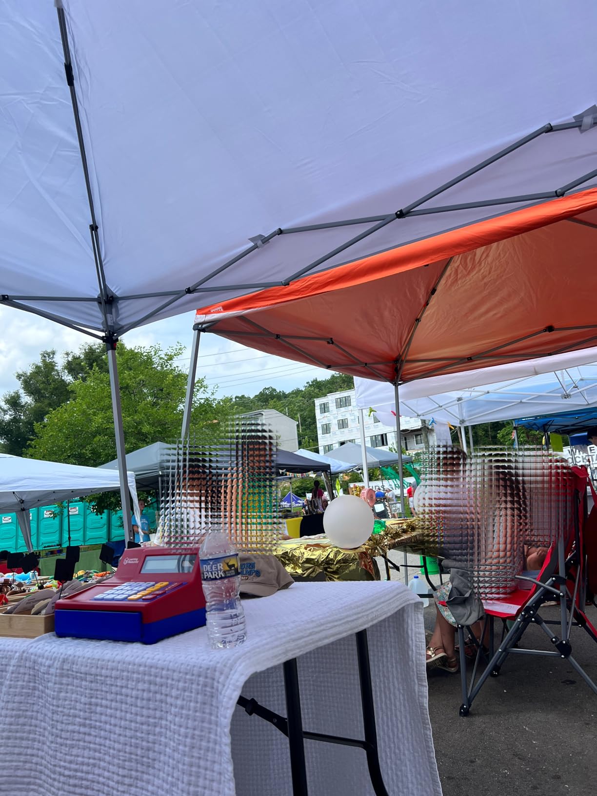 GDY 10x10 Pop Up Canopy Tent, Outdoor Canopy, Patio Tent, Commercial Instant Gazebos, Portable Shelter Canopies, for Patio/Outdoor/Wedding Parties and Events, Gray customer photo 2