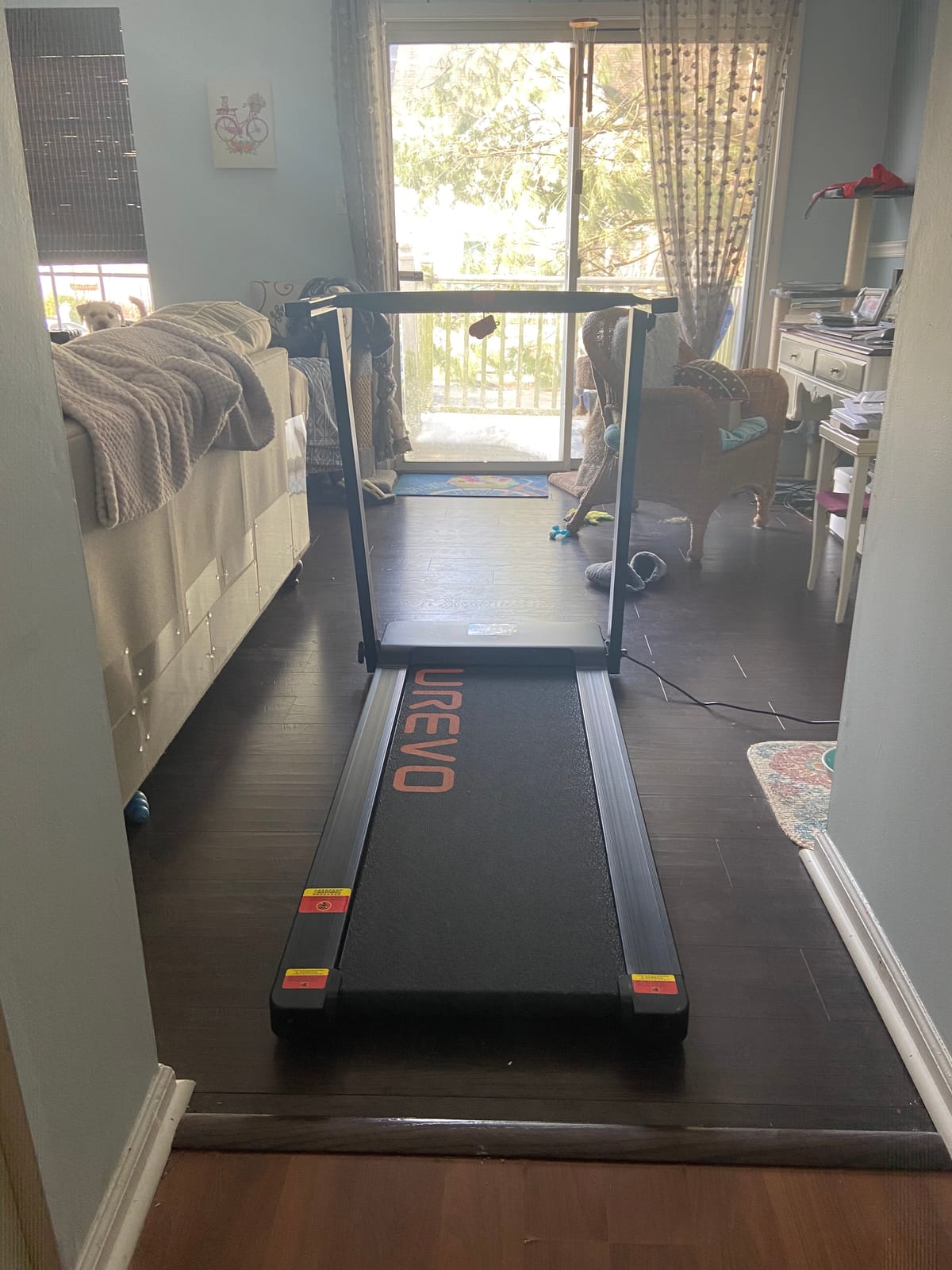 UREVO CyberPad Smart Walking Pad with 14% Auto Incline, Brushless Motorized Under Desk Treadmill for Home Office Fitness, Elegant Speed Lights, Spacious Surface, Digital Controller, AI-Powered App customer photo 1