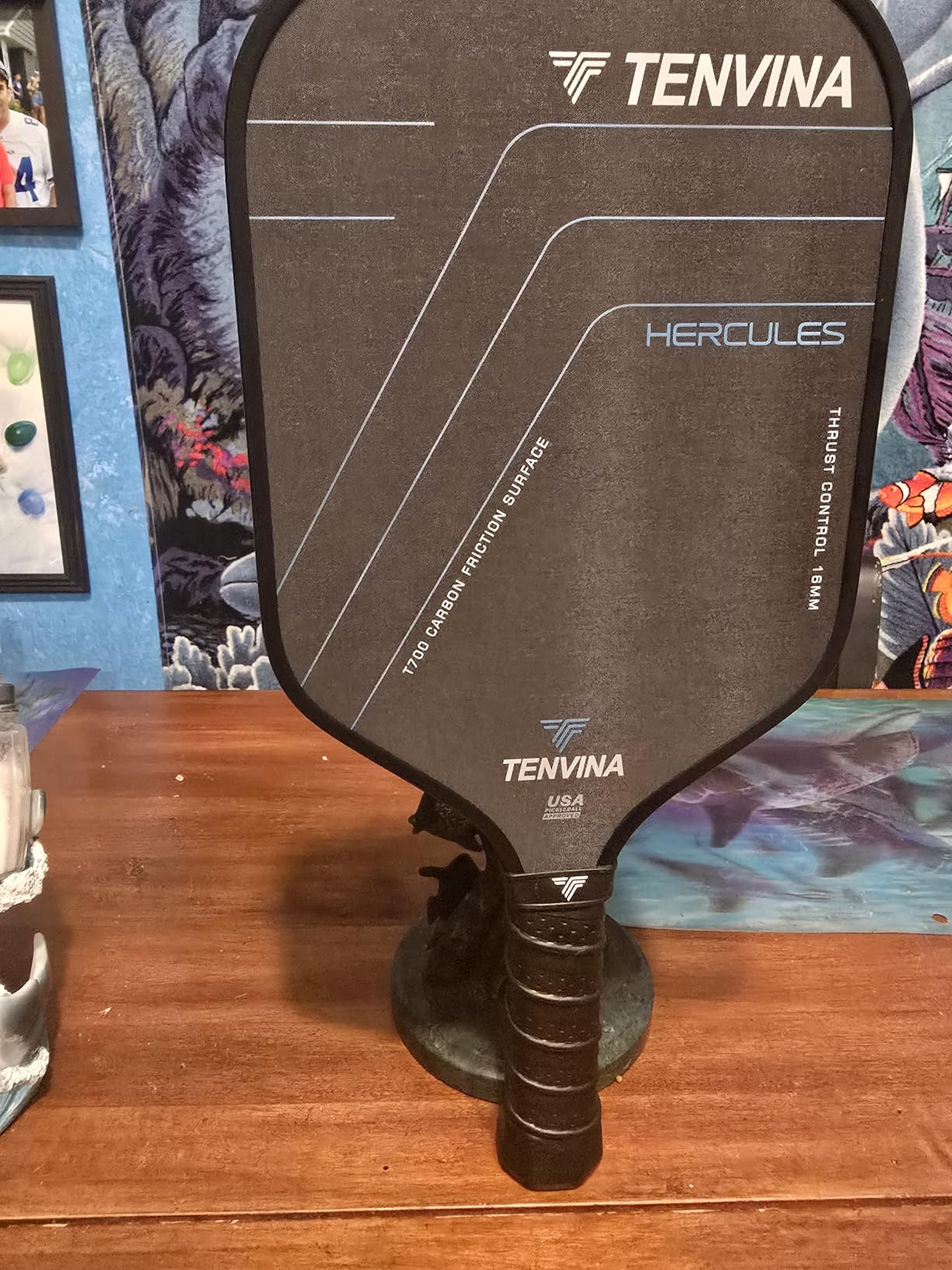 TENVINA Pickleball Paddles, Multi-Layer T700SC Textured Carbon Fiber Pickleball Paddle, Pickle Ball Paddle with Strong Spin & Power Surface, 4-Types of Shapes and Thicknesses, USAPA Approved customer photo 2