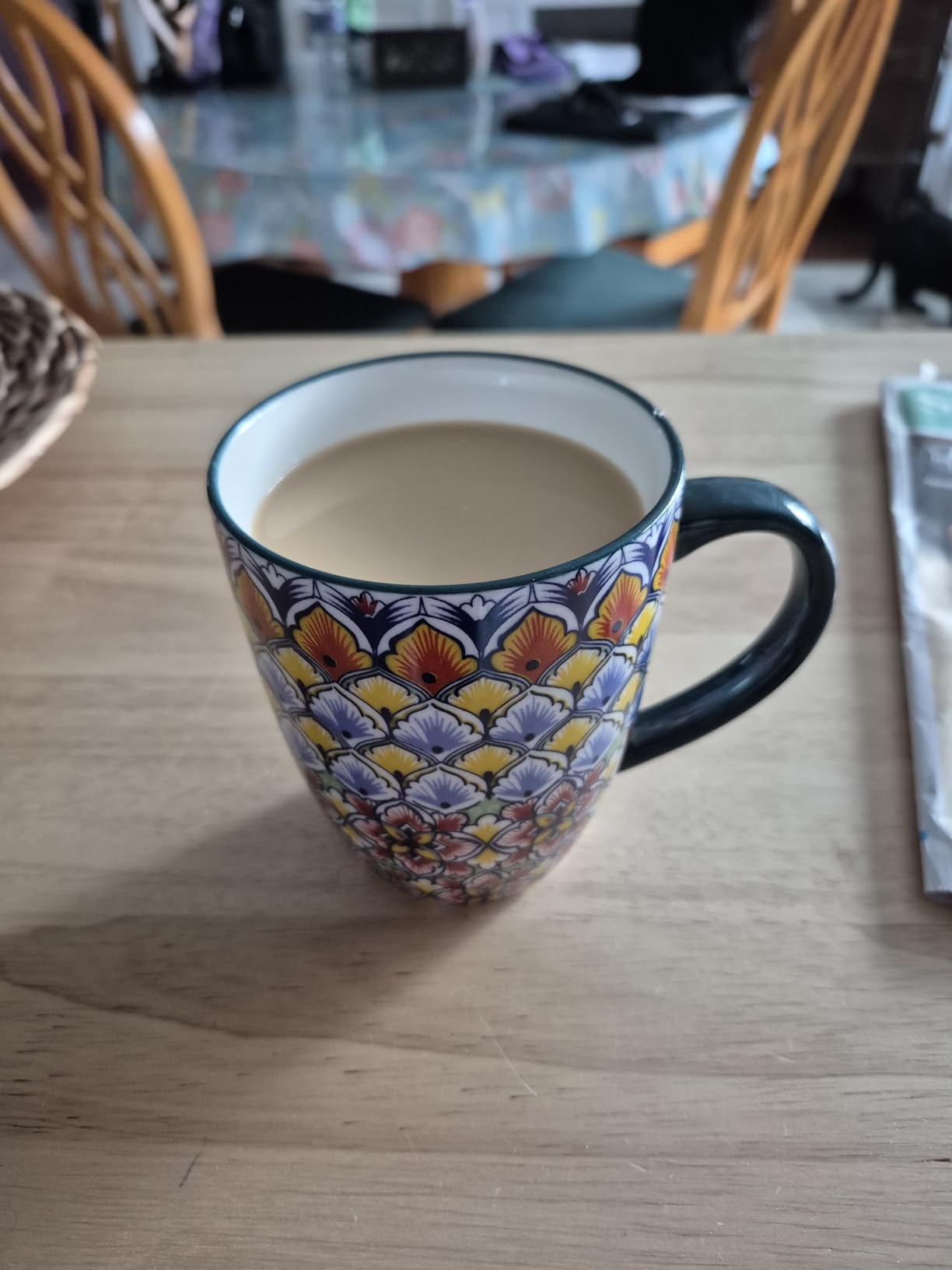 vancasso SIMI 16 oz Large Coffee Mugs Set of 6, Ceramic Cups with Handle, Bohemian Mug, Dishwasher Microwave Safe for Daily Use Gift Set customer photo 1