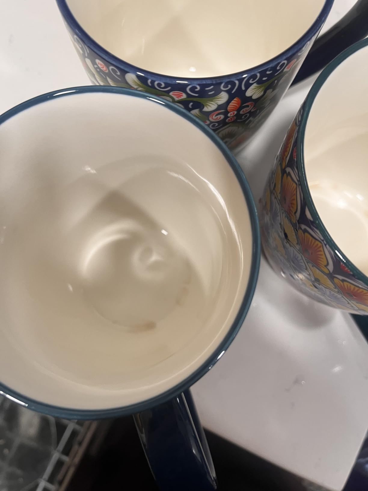vancasso SIMI 16 oz Large Coffee Mugs Set of 6, Ceramic Cups with Handle, Bohemian Mug, Dishwasher Microwave Safe for Daily Use Gift Set customer photo 2
