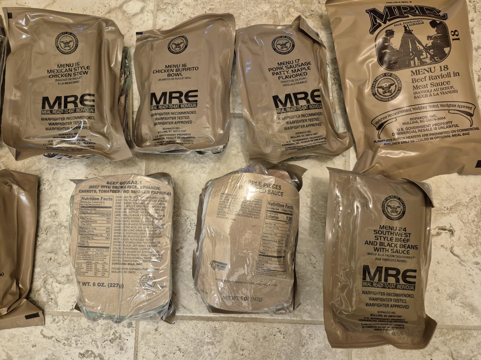 2026 Inspection MRE, U.S. MRE Meals, Emergency Supplies, Emergency Food Supply, Survival Food w/Flameless Heater, Ready Meals (Variety Pack of 24) customer photo 1