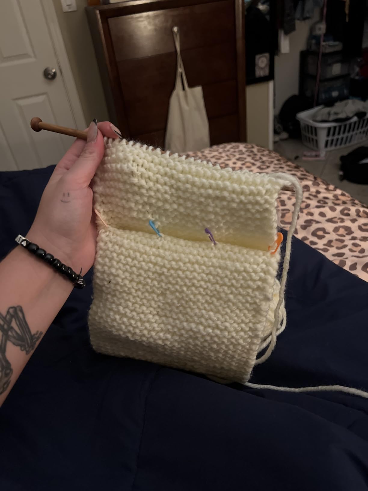MaconGoods Grandma's Knitting Kit - Complete Knitting Kit for Beginners - Includes Beginner Yarn, Bamboo Needles, Video Tutorial, and Written Guide & More - Easy Learn to Knit Kit customer photo 2