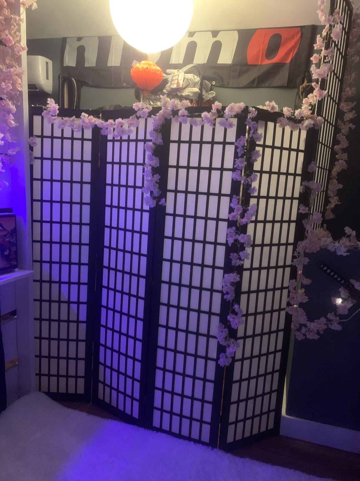VEVOR Room Divider, 4 Panel Japanese Room Divider, Folding Privacy Screen Indoor, Portable Partition Dividers and Decoration Screens, for Room Separation, Home, Office, Restaurant & Bedroom (Natural) customer photo 2