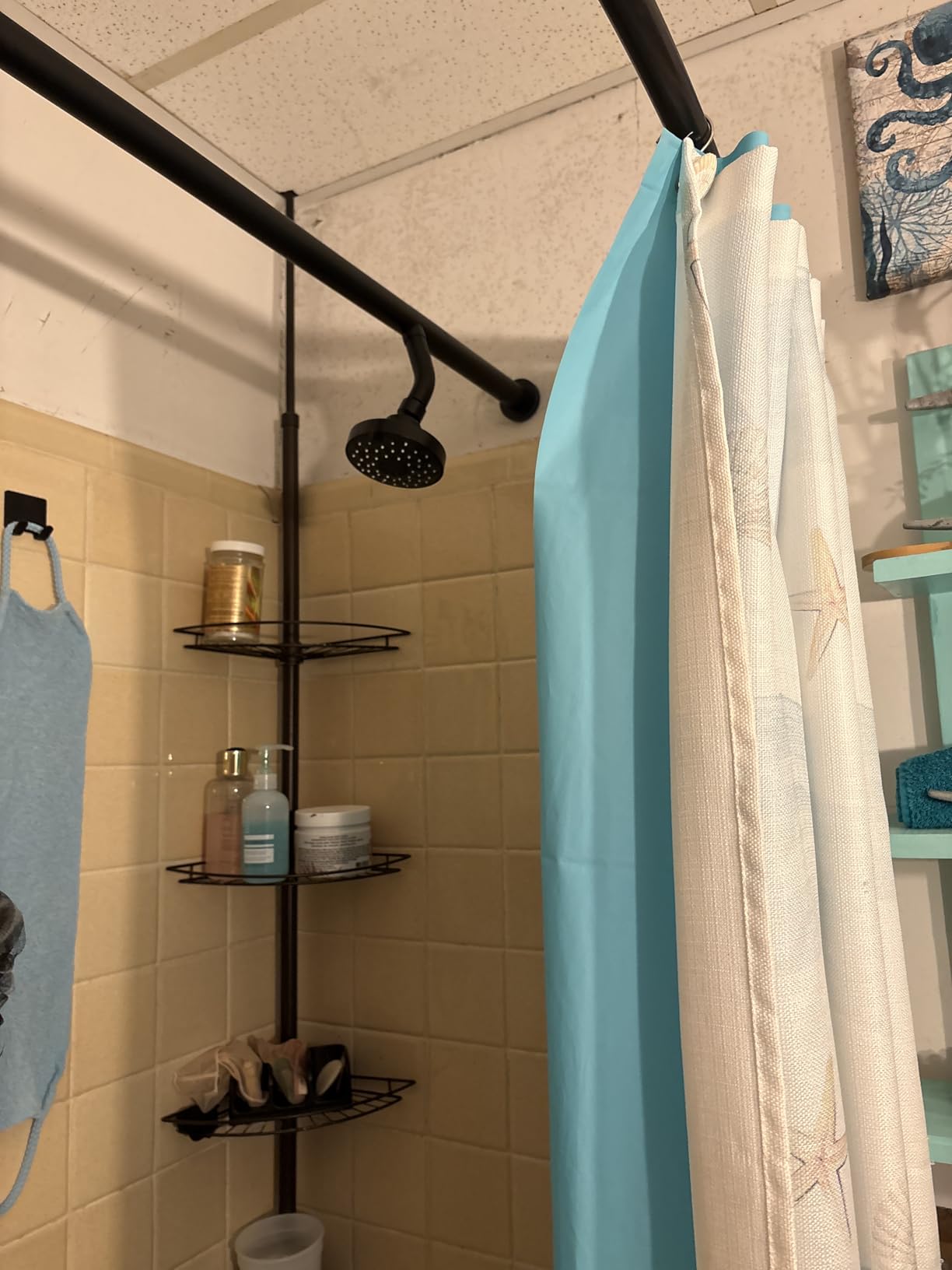 Dual Shower Head for Couples, High Pressure Double Shower Heads for Two People Rod, Two Showerhead System Fit 2 Person, Birthday Gifts for Women Men, Spa-Like (Black) Segmented Design customer photo 1