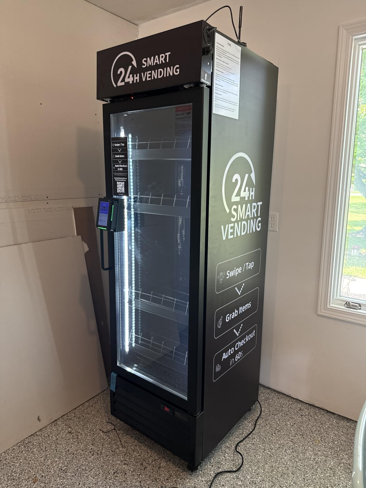 HAHA Smart Vending Machine, Commercial Refrigerated & Freezer Vending Machine with Touch Card Reader, Cashless Self-Service for Ice Cream, Frozen Food, Drinks customer photo 1