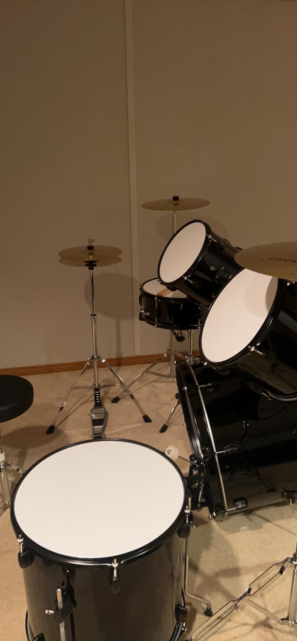 Best Choice Products 5-Piece Full Size Complete Adult Drum Set w/Cymbal Stands, Stool, Drum Pedal, Sticks, Floor Tom - Dark Cherry Sunburst customer photo 2