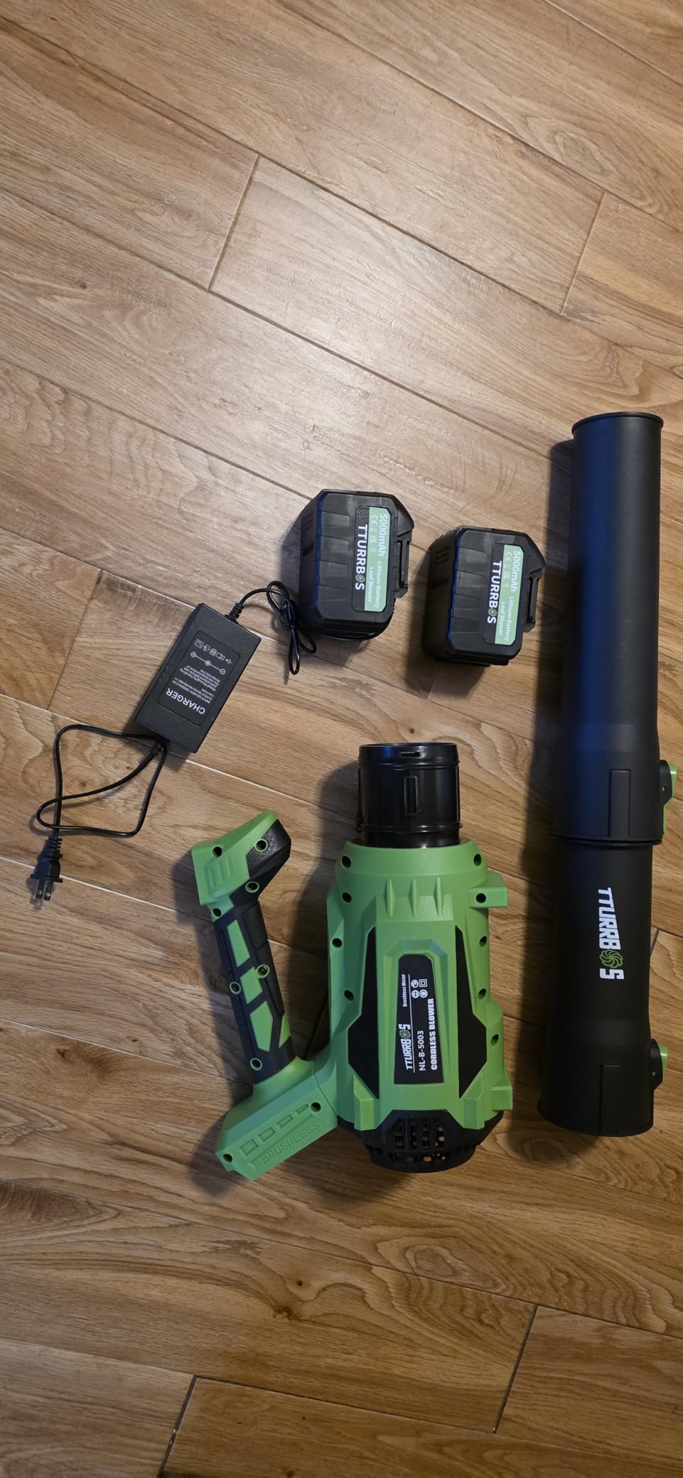 Leaf Blower Cordless, 650CFM Electric Leaf Blower with 2 x 5.0Ah Batteries and Charger, 6-Speed Modes, Brushless Motor, Powerful Blowers for Lawn Care, Yard, Patio, Dust, Blowing Leaves customer photo 1