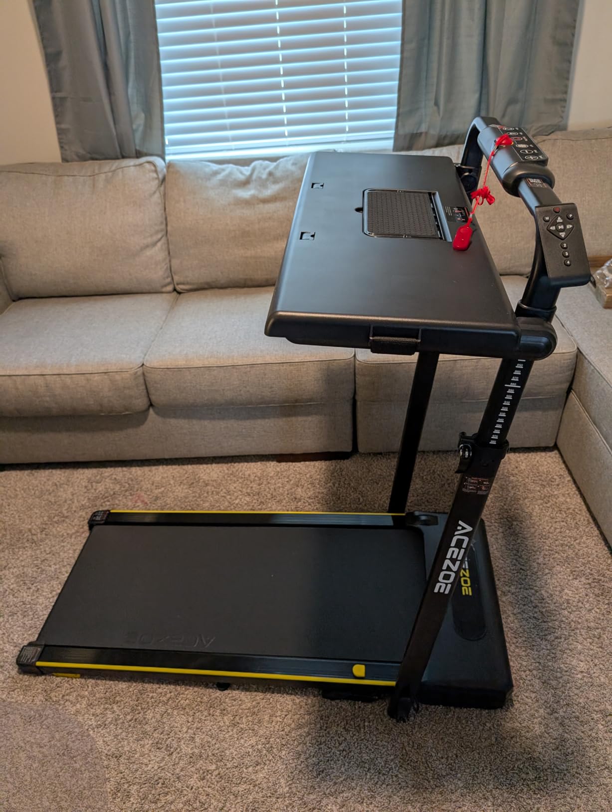 Acezoe 3 in 1 Under Desk Treadmill with Incline, Walking Pad with Removable Desk Workstation, Adjustable Height for Different Need, 300lbs Capacity, Foldable Compact for Home Small Office customer photo 2
