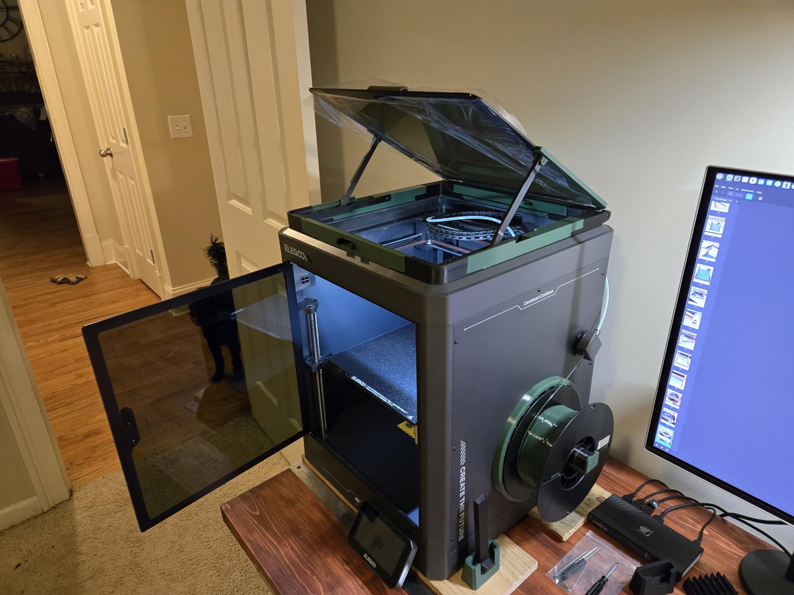 ELEGOO Centauri Carbon 3D Printer, CoreXY 500mm/s High Speed Printing with Auto Calibration, 320°C Nozzle and Built-in Camera, Ready to Print Out of the Box, 256x256x256mm Printing Size customer photo 2