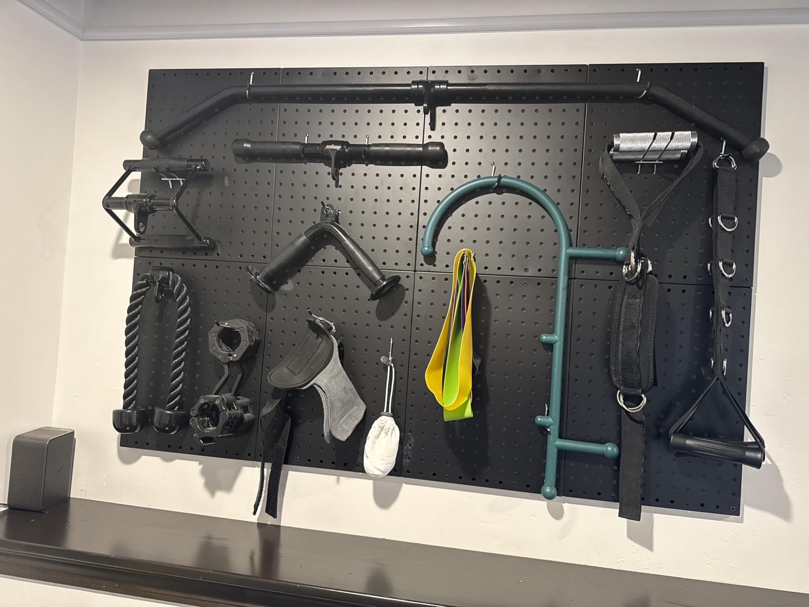 Heavy Duty Peg Board, 4 Pack Metal Pegboard Panels with 50 Hooks | Black Pegboard Organizer - Heavy Duty Wall Mount Storage System for Garage Tools, Workbench, Office & Home Organization customer photo 1