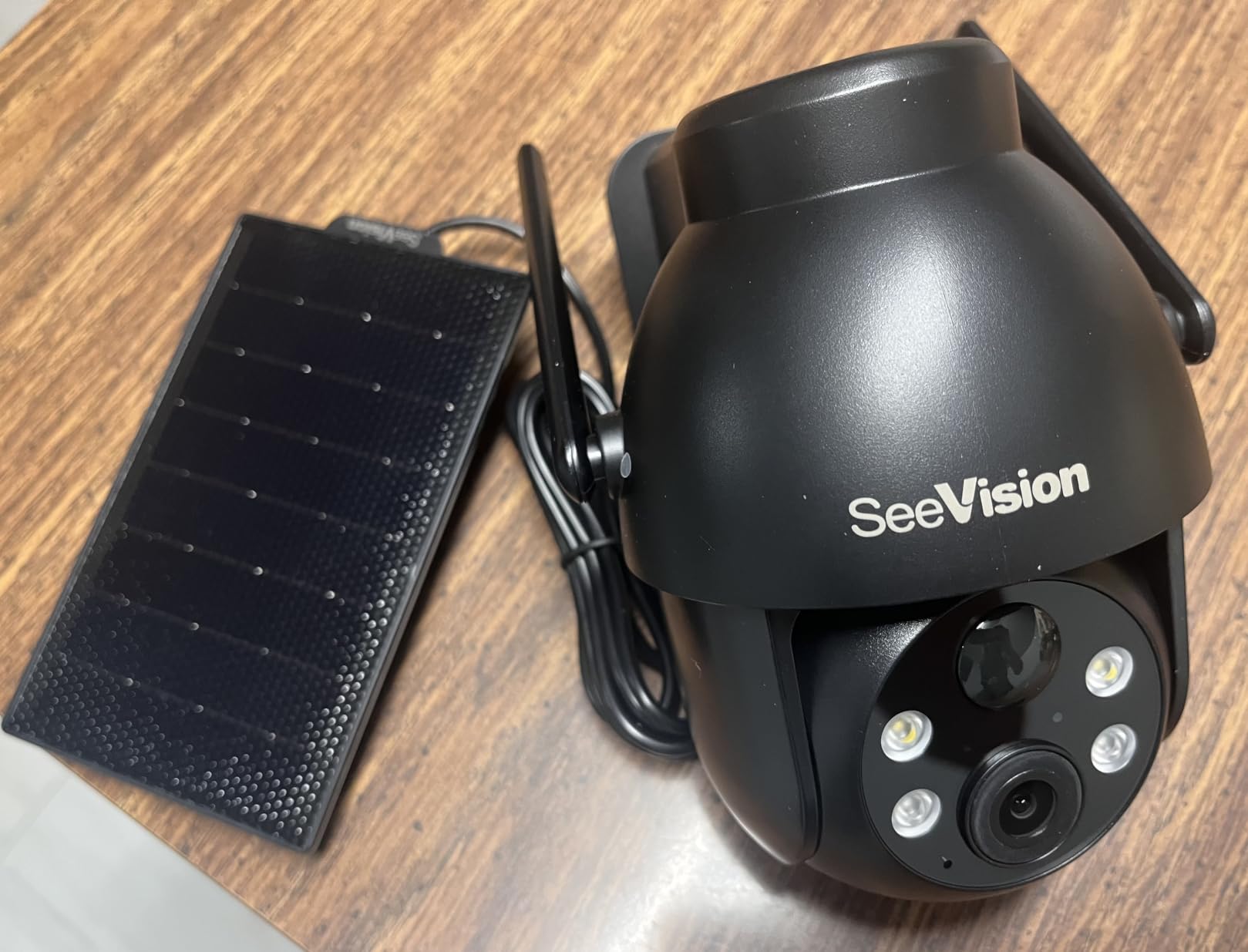 SeeVision Solar Security Cameras Wireless Outdoor, 2K PTZ WiFi 3MP Indoor Security Camera for Home with Spotlight, PIR Motion Detection, Siren, Color Night Vision, 2-Way Talk, SD/Cloud Storage customer photo 2