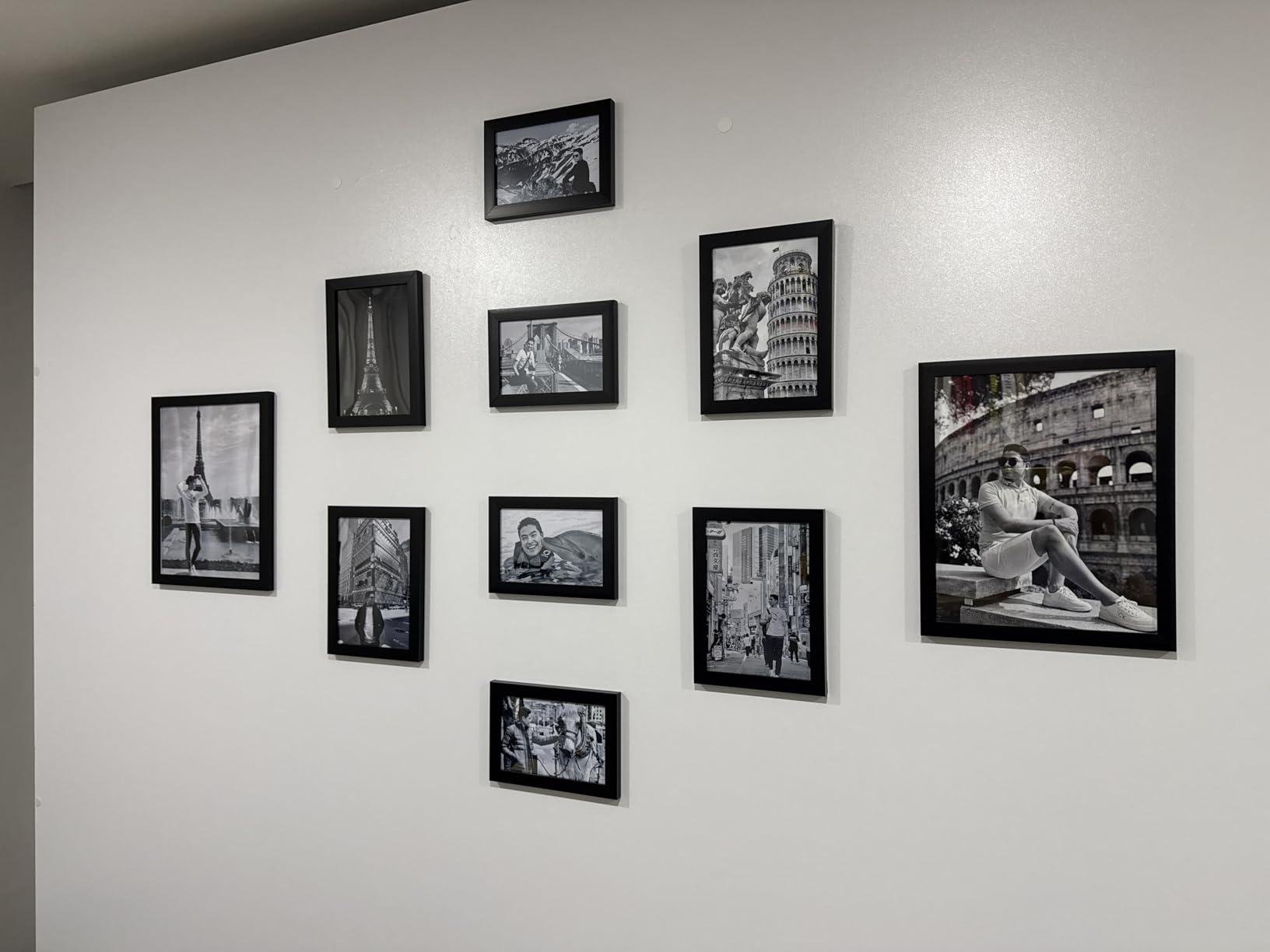 decorUhome 10 Pack Assorted Picture Frame Set for Wall & Tabletop, P0710BK | Black, Multi Size Picture Frame Includes Two 8x10 / Four 5x7 / Four 4x6 customer photo 1