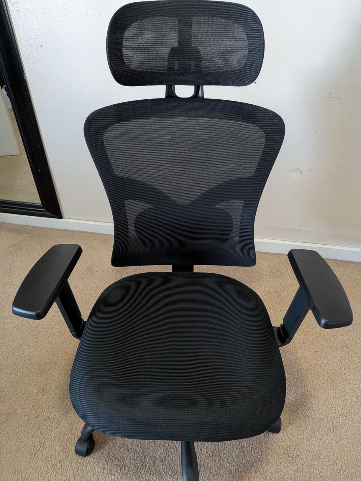 Marsail Ergonomic Office Chair Gaming Chair with Lumbar Support, 2D Headrest, Adjustable Armrests, Contoured Seat Cushion, Desk Chair with Wheels for Home and Office customer photo 1
