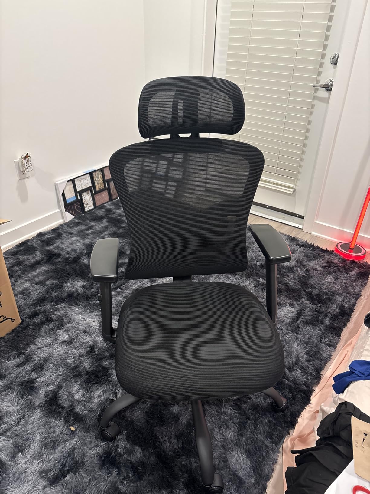 Marsail Ergonomic Office Chair Gaming Chair with Lumbar Support, 2D Headrest, Adjustable Armrests, Contoured Seat Cushion, Desk Chair with Wheels for Home and Office customer photo 2