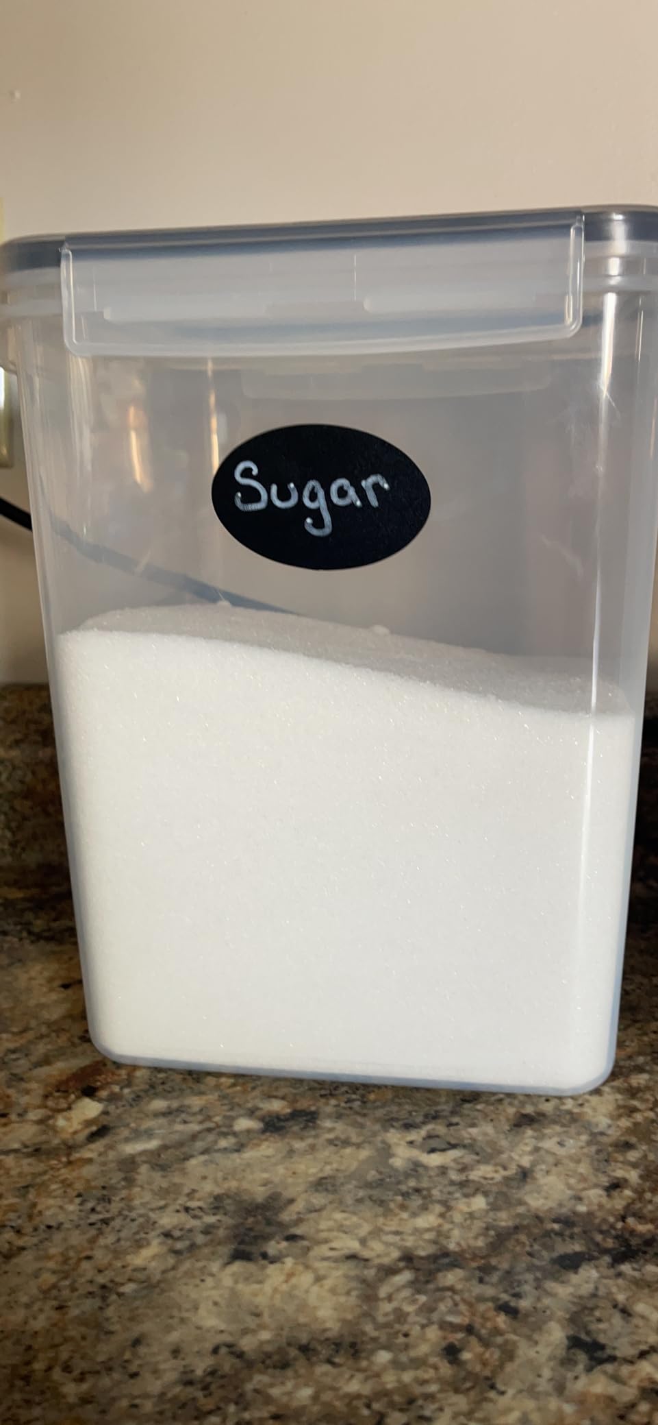Extra Large Flour and Sugar Storage Containers 6.5L/220 Fl. oz; Set of 2 Plastic Bulk Airtight Food Storage Rice Containers With Lids - Kitchen Pantry Organizer and Storage Canisters, Marker & Labels customer photo 2