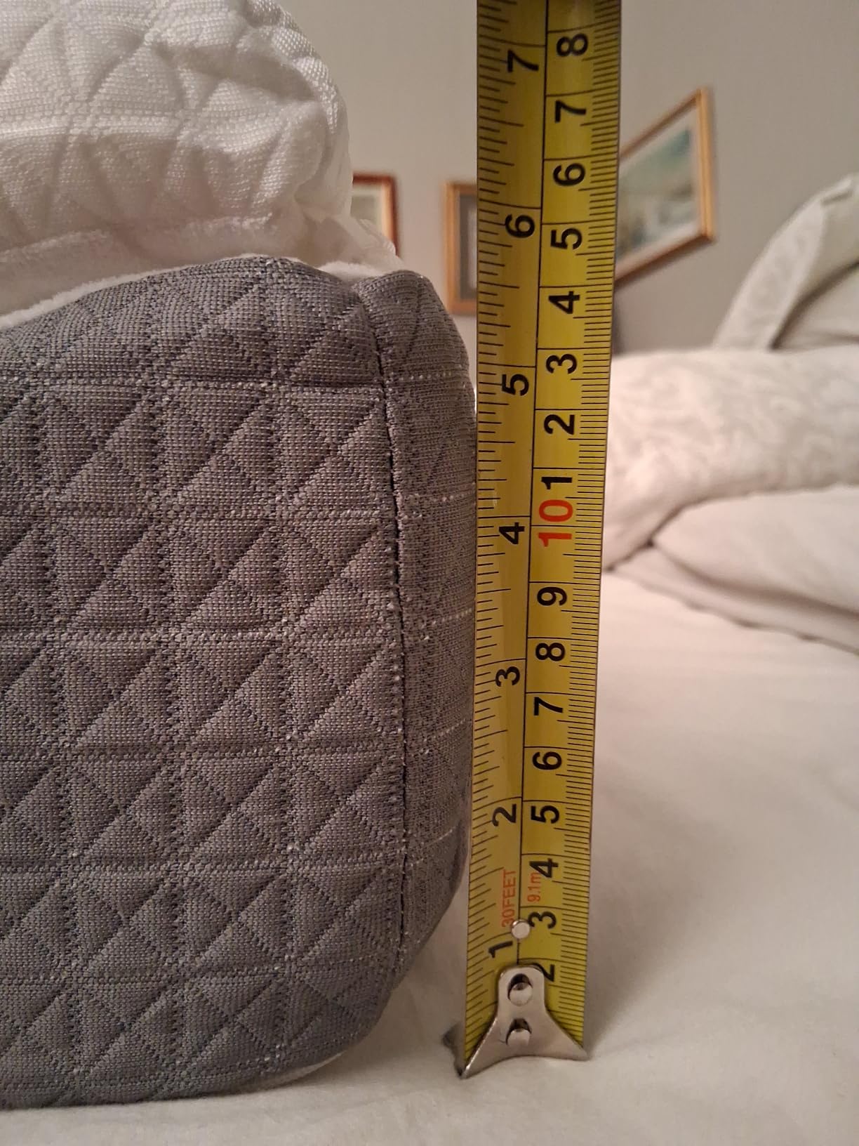 Bed Wedge Pillow for Sleep Apnea 7.5Inch Gerd Pillow Patent Dual Layer Triangle Pillow Adjustable Shredded Memory Foam Topper Soft Support Ideal for Acid Reflux, After Surgery, Snoring customer photo 2