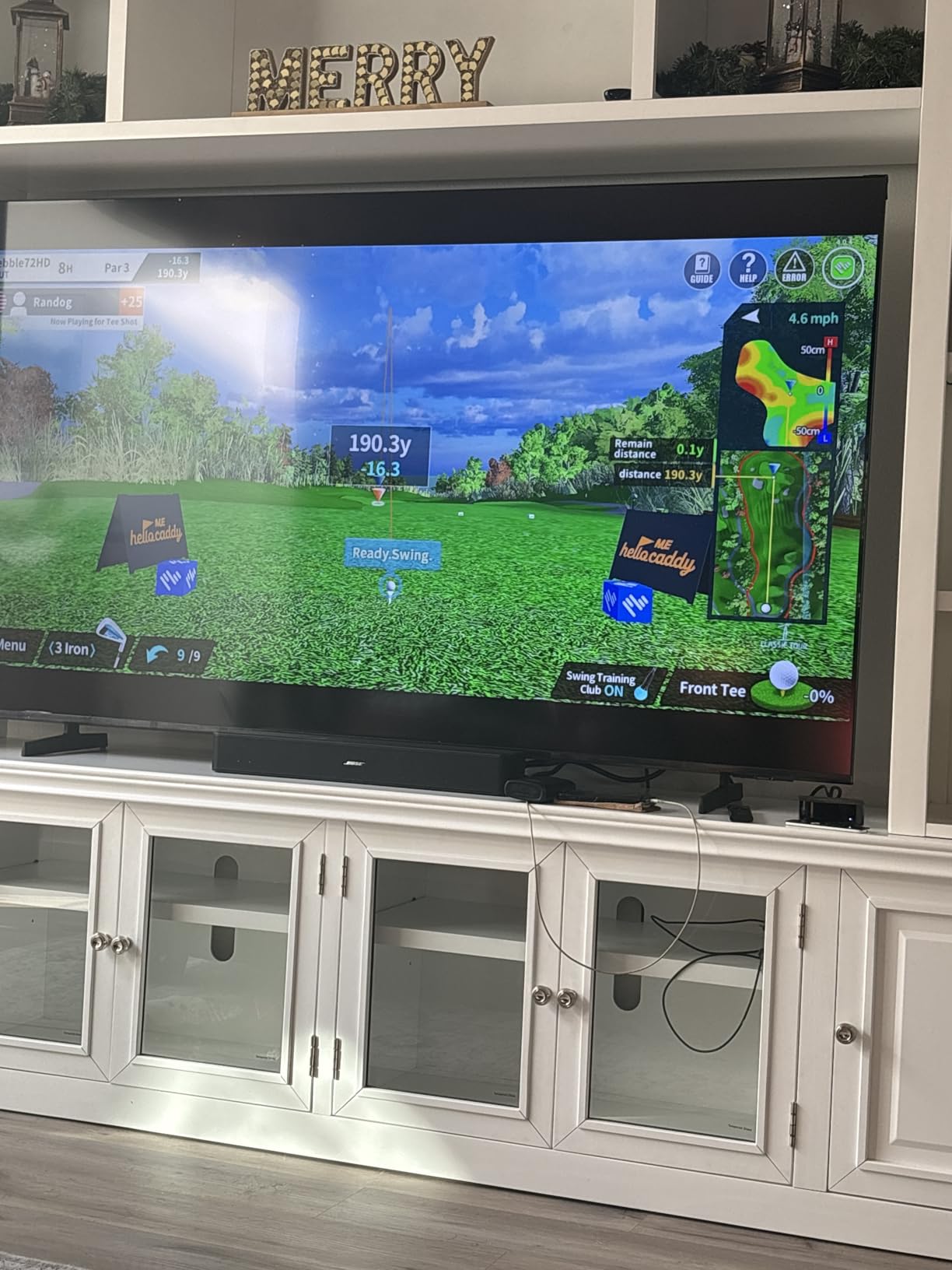 PHIGOLF Home Golf Simulator, Motion Sensor & 3D Analysis for Practice & Fun | Interactive Golf game with Motion Sensor & Swing Stick, Indoor & Outdoor, 38,000+ Courses, Mobile & E6 Connect customer photo 2