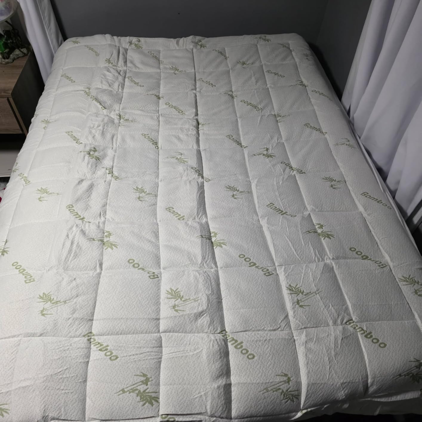 Cooling Mattress Topper Queen - Extra Soft Pillow Top Mattress Pad, Breathable Viscose Made from Bamboo Mattress Protector for Back Pain Relief, Deep Pocket Cover Fits 8-21 Inch customer photo 2