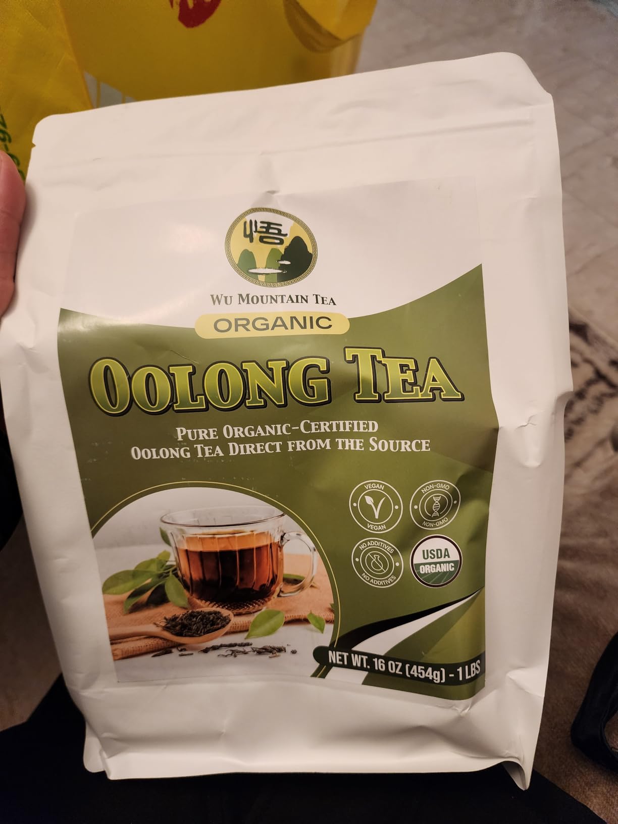 Wu Mountain Tea Organic Oolong Tea Loose Leaf, 1 lb Premium Whole Leaf Chinese customer photo 1