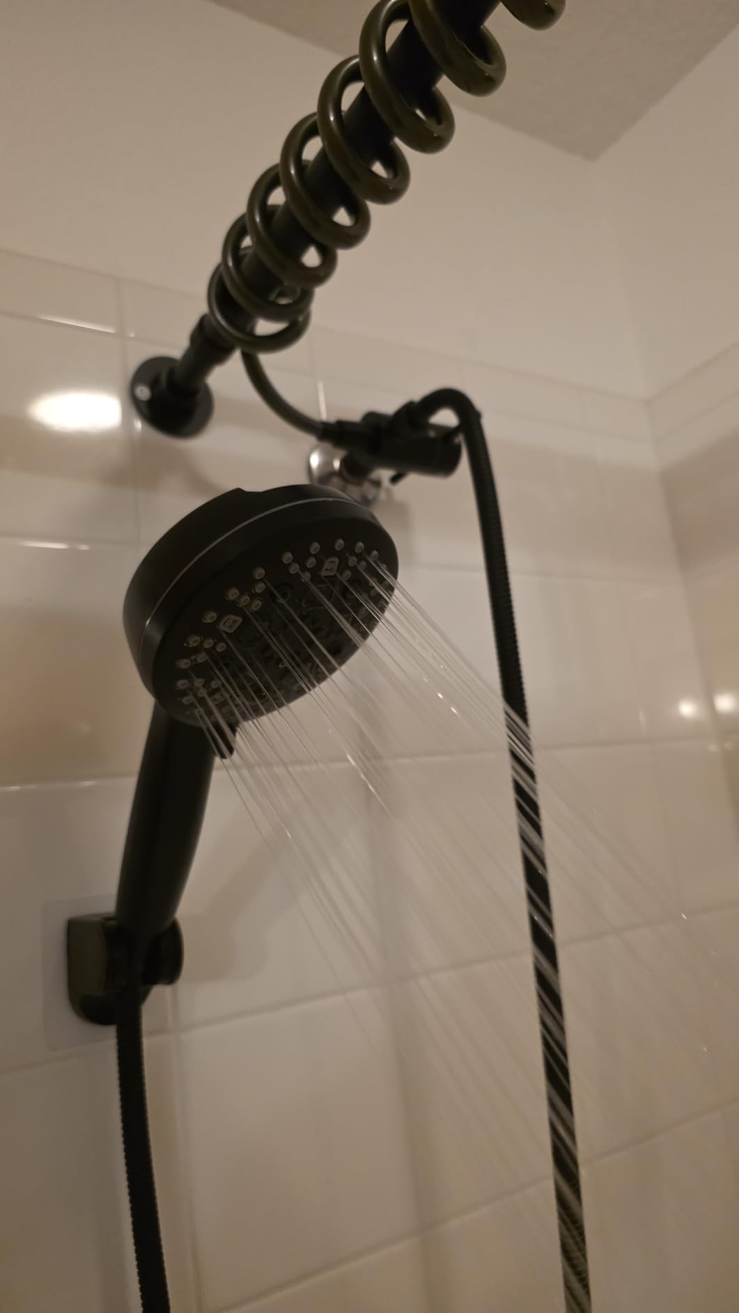 KES Tandem Shower Head for Couples with Original Adjustable Slider, High Pressure Spa-Like Dual Shower Head for Two People, 7 Spray Modes, Easy Install Renter-Friendly, Gift for Couples, Black customer photo 2