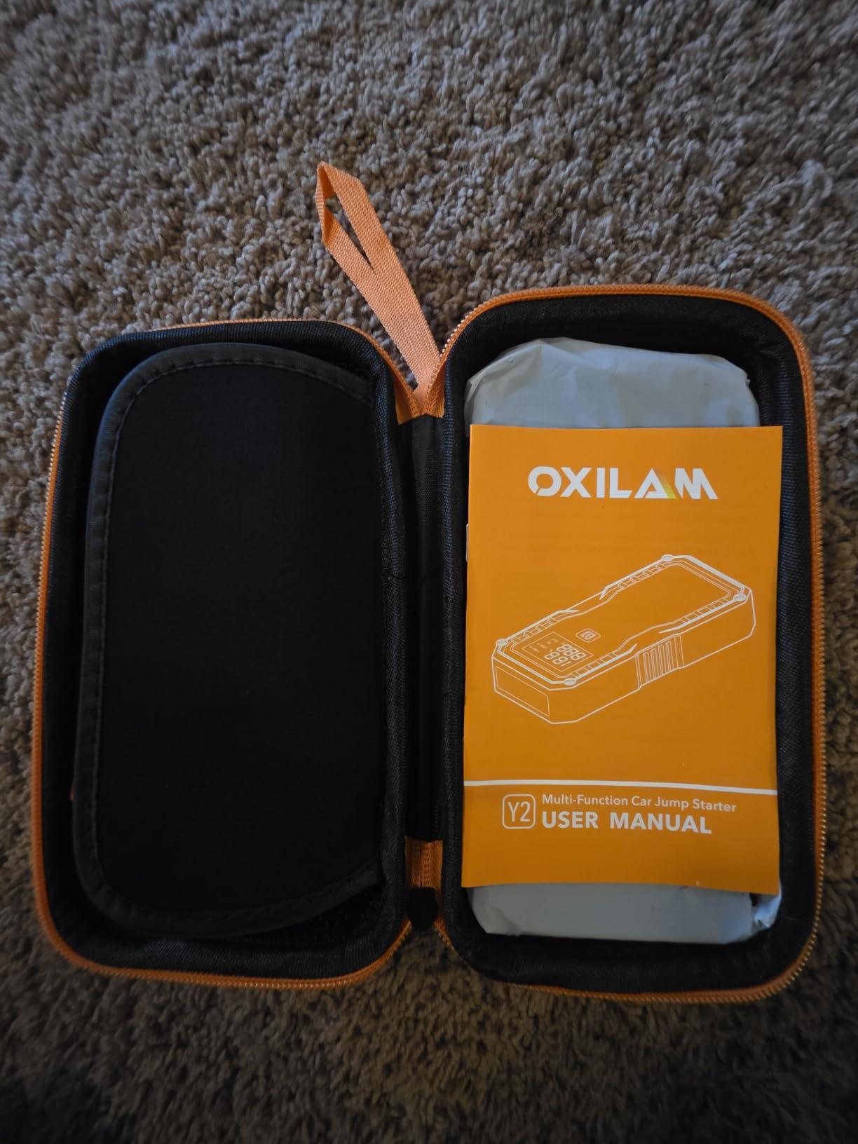 OXILAM 24000mAh Jump Starter for All Gas & Diesel Engines, 10000A Battery Jumper Starter Portable, 12V Jump Box with Quick Charger, Extended Jumper Cable, LED Display, USB, DC, Type C Port & LED Light customer photo 1