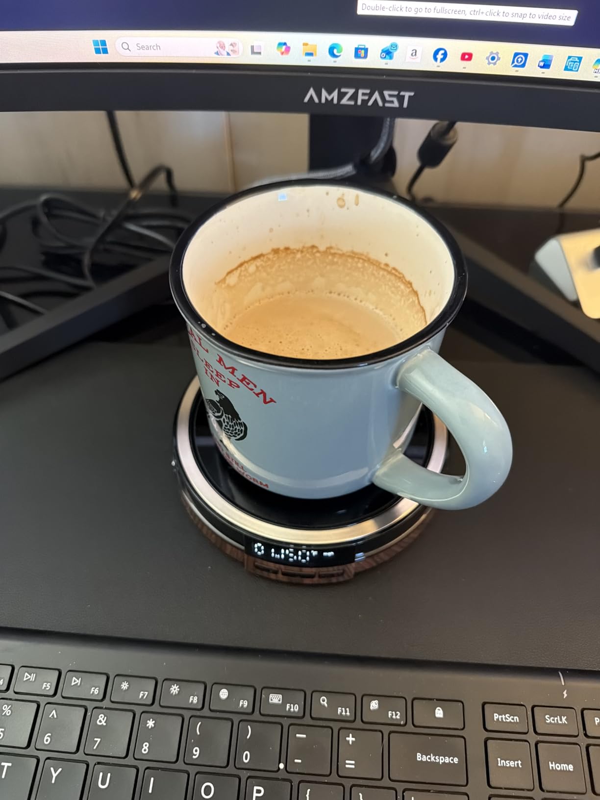 Coffee Mug Warmer for Desk, 50W, Cup Warmer 4 Temps & Timer - Wood customer photo 2