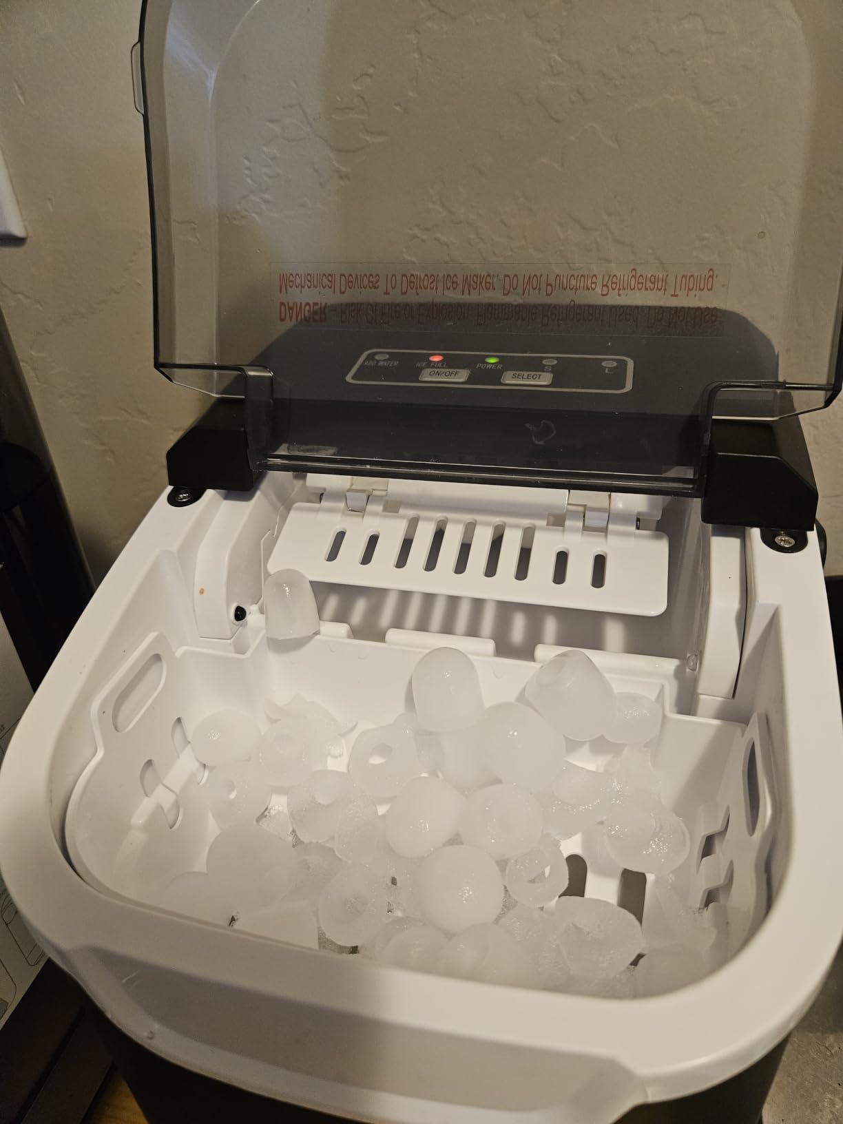 Antarctic Star Nugget Ice Maker Countertop 44Lb/Day LED Display Machine | 10-15min fast ice, 2 sizes, energy-save, portable, self-clean, 1.8L tank, 2.65Lbs storage, basket/scoop. Home/Bar/RV/Office. customer photo 2