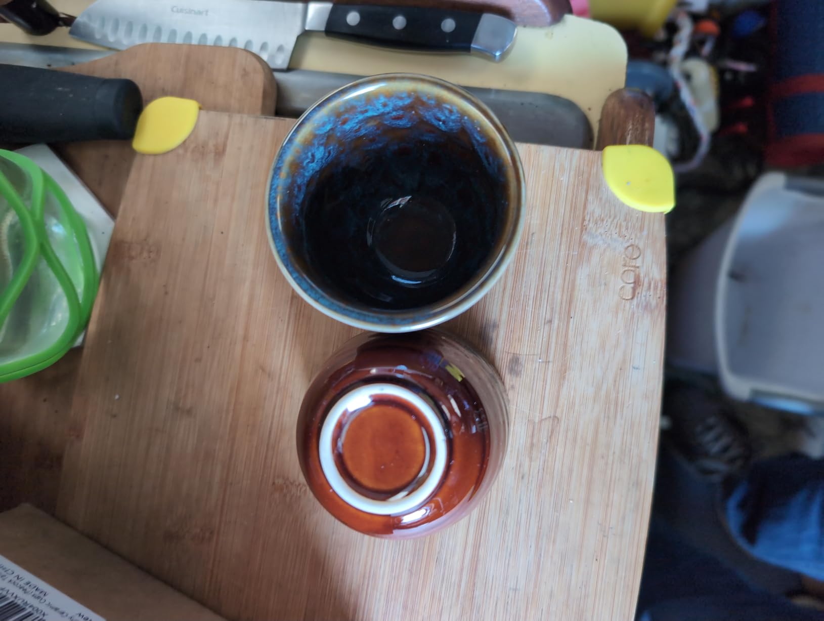 Ceramic Japanese Tea Cups, 5 oz Tea Cup, Asian Teacup, Teacups, Set of 2 (Peacock Tail, 2 pcs) customer photo 1