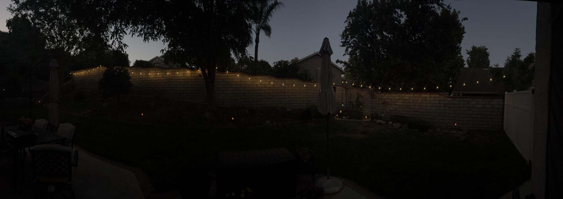 Brightown 100FT Solar String Lights Outdoor, 31+2 Shatterproof LED Bulbs | Waterproof, Remote Control, Dimmable, Timer, 3 Light Modes, Up to 26H Runtime for Backyard, Patio and Party Decor customer photo 2