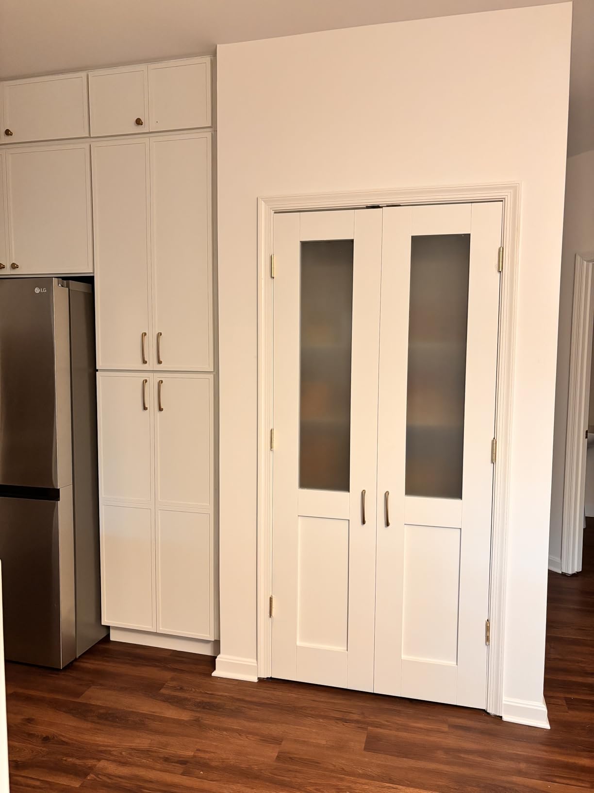 60x80 Interior Double Doors, Full Clear Glass Doors, Room Door French Door, CARBP2 Safety Certified Solid Core, Tempered Thicken Glass, Assembled Door Panel, Barn Door Slab, Closet Door, No Pre-Drilling customer photo 1