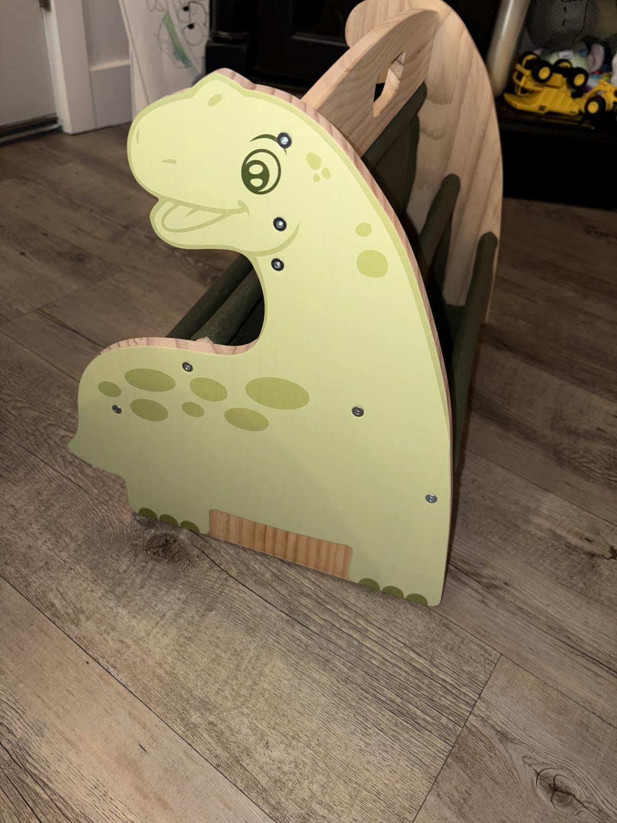 Toddler Bookshelf Double-Sided with 4 Tier Deep Sleeves Kids Wooden Montessori Book Rack for Baby Nursery Room, Playroom, Classroom or Bedroom Bookcase Storage Organizer, Light Wood Giraffe customer photo 2