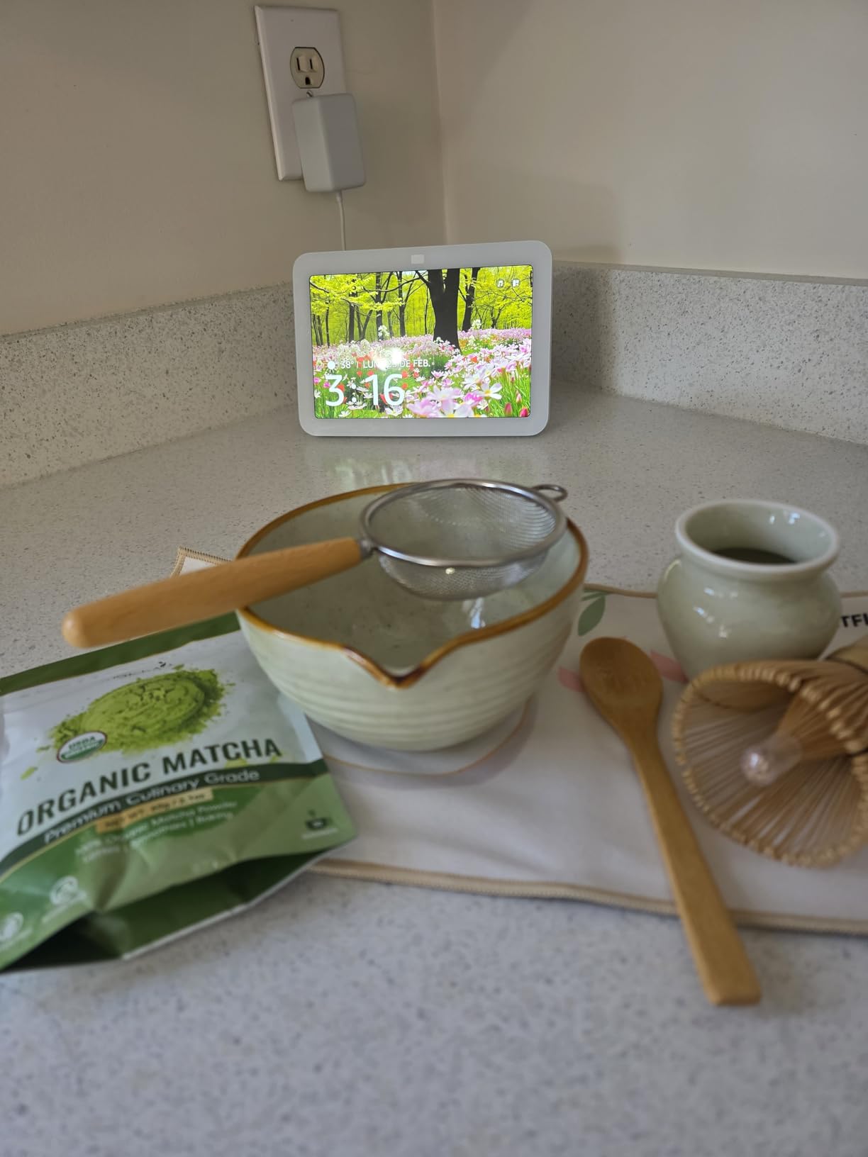 Matcha Set 7 Pcs, Matcha Kit with Whisk Set, Matcha Bowl and Whisk | Matcha Whisk Set for Beginners with Bamboo Whisk, Holder, Chashaku Scoop, Sifter and Tea Towel for Home Tea, Lattes and Gifts customer photo 2