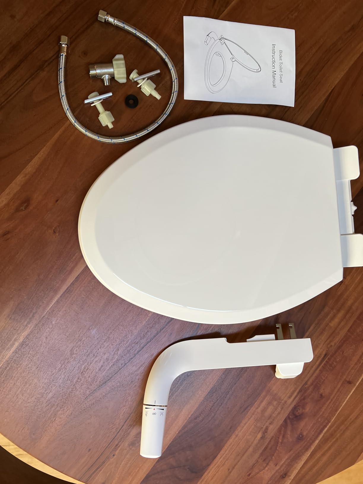 SAMODRA Bidet Toilet Seat with Soft Close Lid | Fits Round Toilets, Non-Electric, Dual Nozzle System, Adjustable Water Pressure customer photo 2